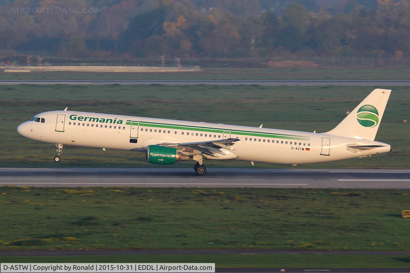 D-ASTW, 1999 Airbus A321-211 C/N 970, at dus