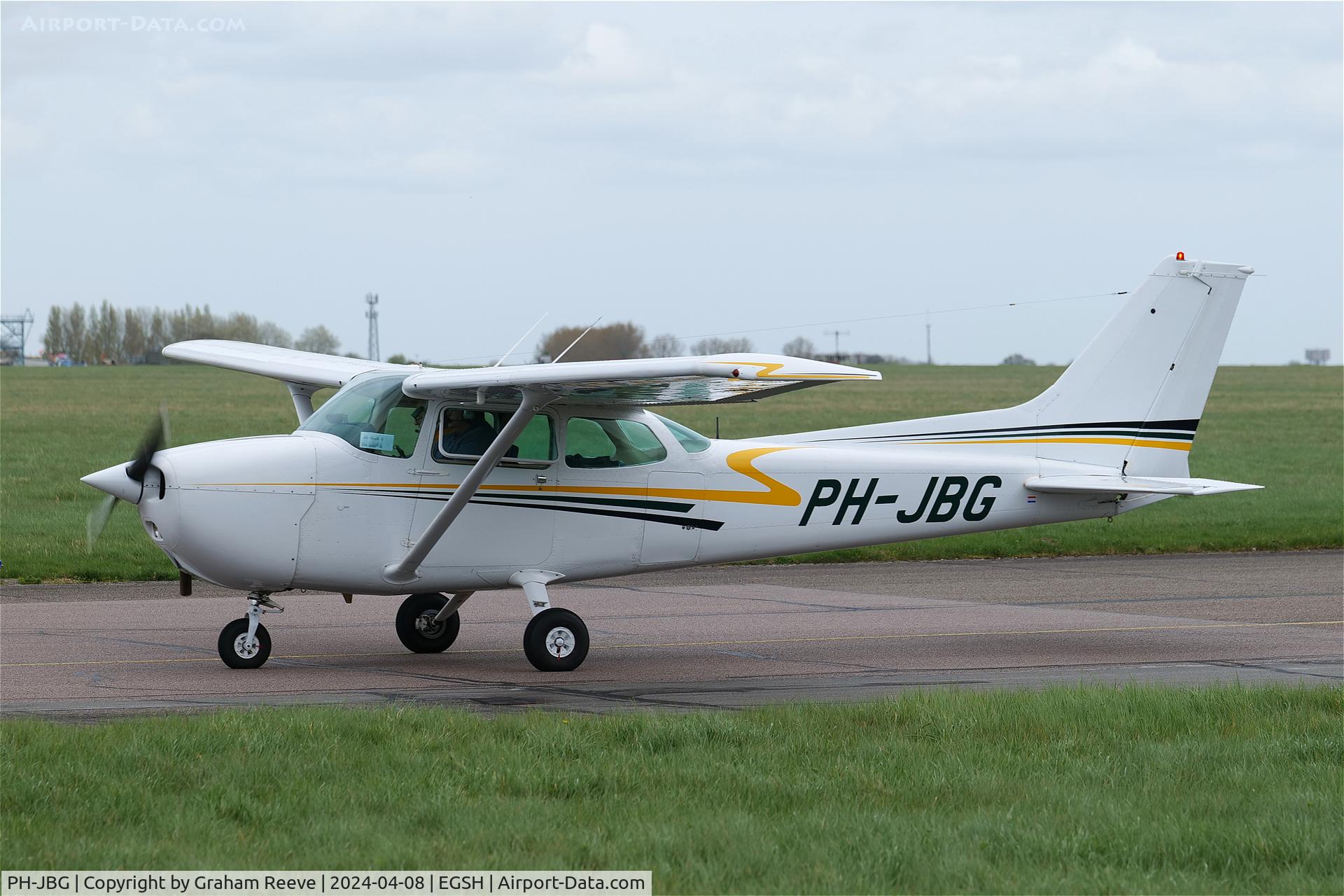 PH-JBG, 1980 Reims F172P C/N 2072, Just landed at Norwich.