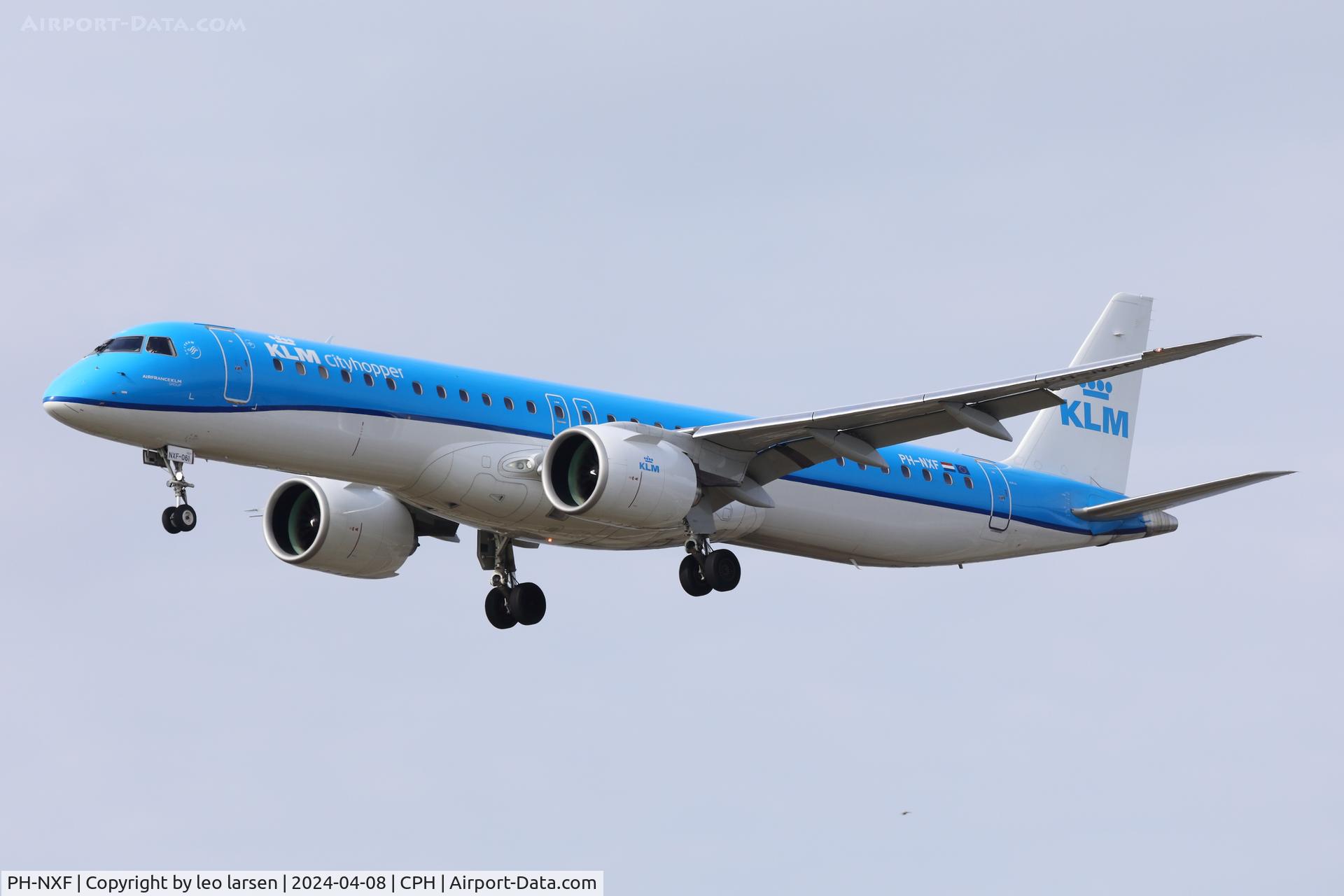 PH-NXF, 2021 Embraer E195-E2 (ERJ-190-400STD) C/N 19020061, Copenhagen 8.4.2024