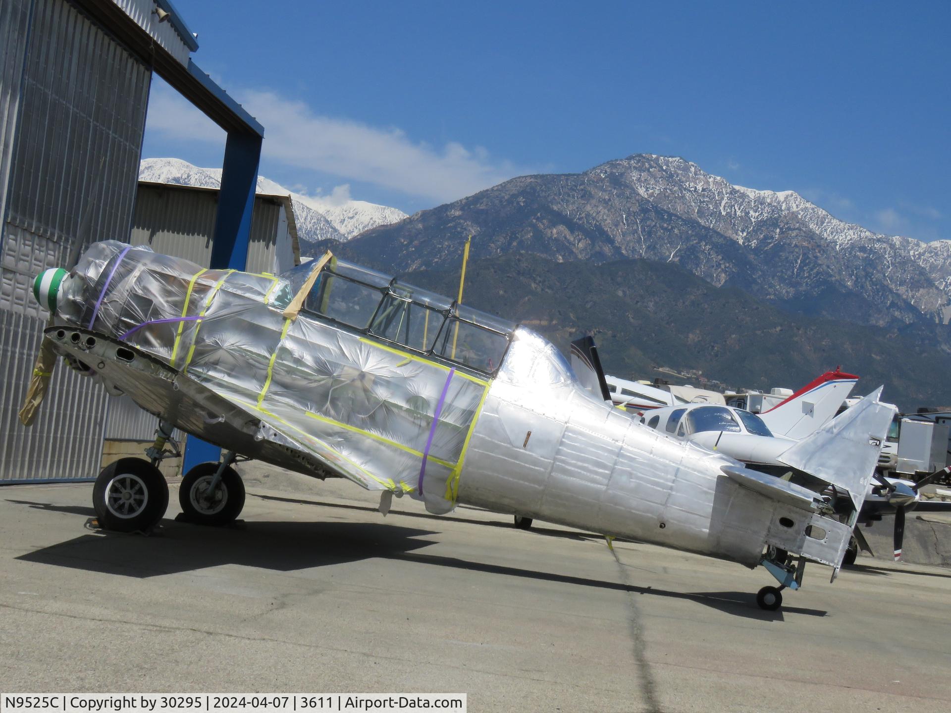 N9525C, North American AT-6C Texan C/N 88-12407, Prepared for painting