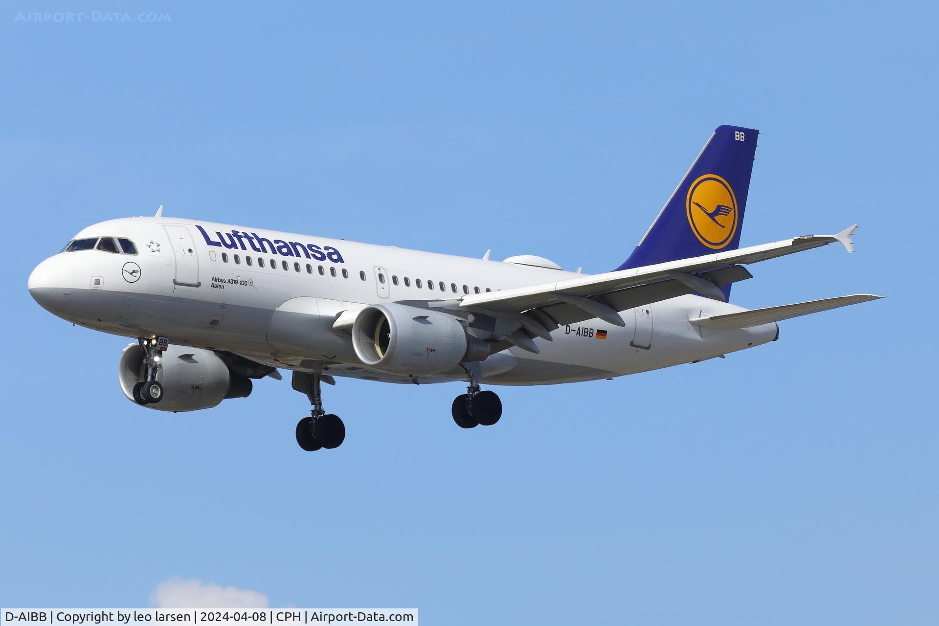 D-AIBB, 2010 Airbus A319-112 C/N 4182, Copenhagen 8.4.2024