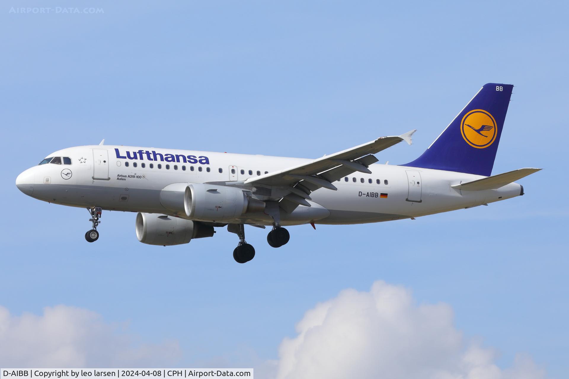 D-AIBB, 2010 Airbus A319-112 C/N 4182, Copenhagen 8.4.2024