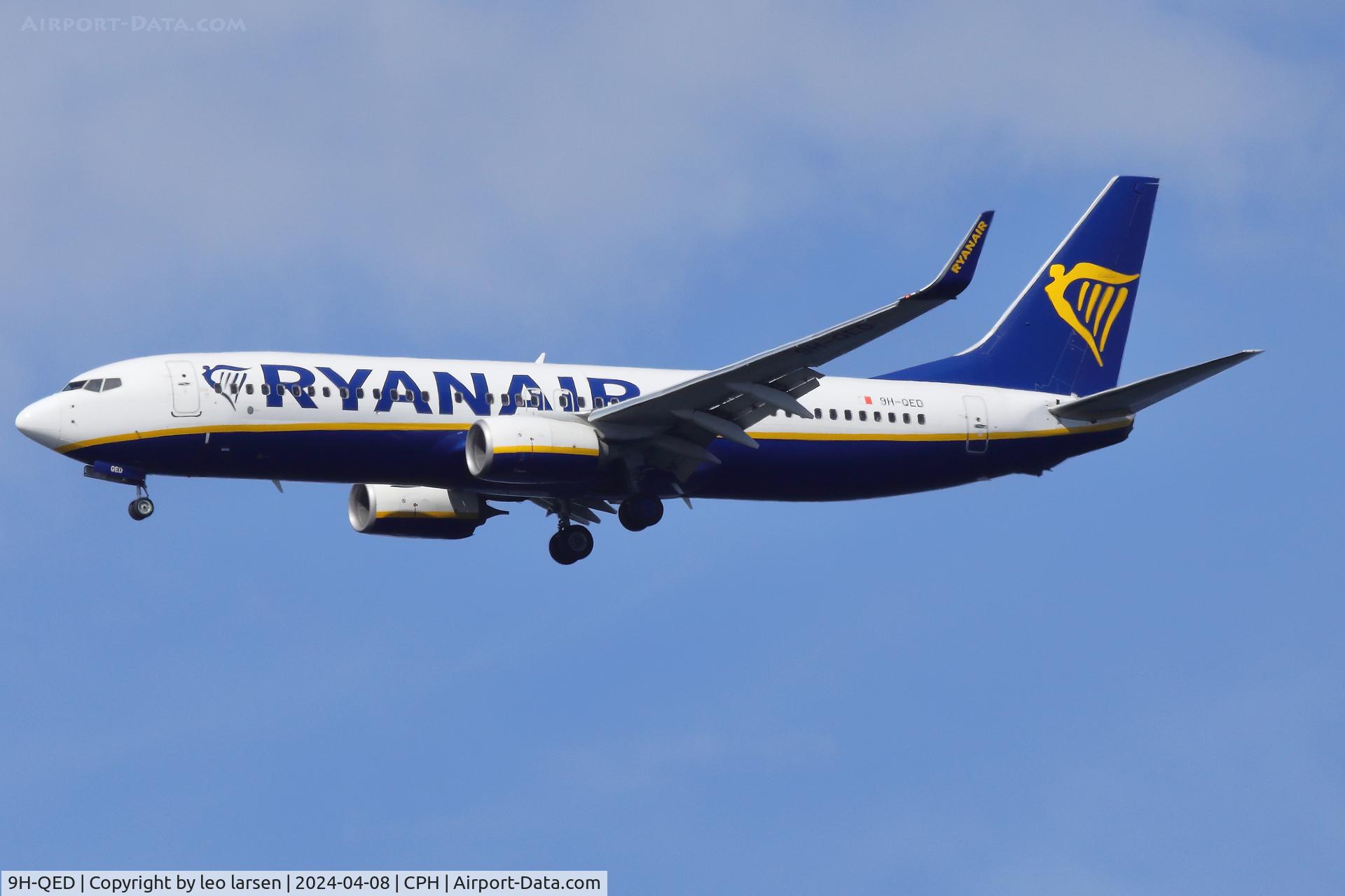 9H-QED, 2018 Boeing 737-800 C/N 44820, Coipenhagen 8.4.2024