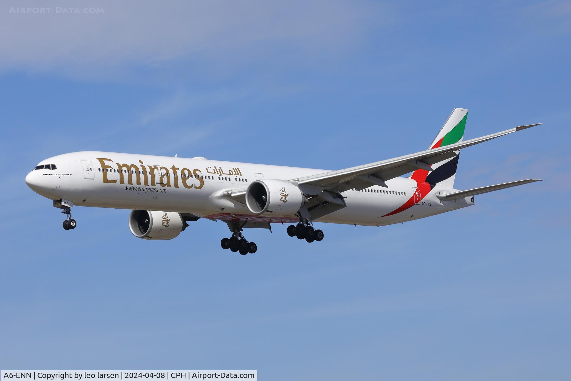 A6-ENN, 2014 Boeing 777-31H/ER C/N 41360, Copenhagen 8.4.2024