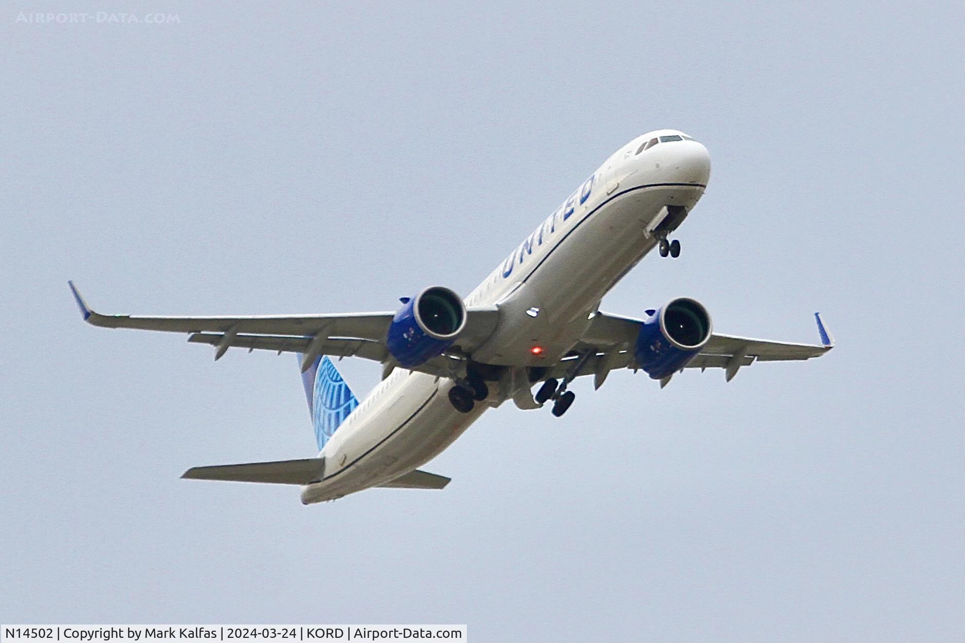 N14502, 2023 Airbus A321-271NX C/N 11598, A21N United Airlines AIRBUS A321-271NX N14502 UAL725 ORD-IAH