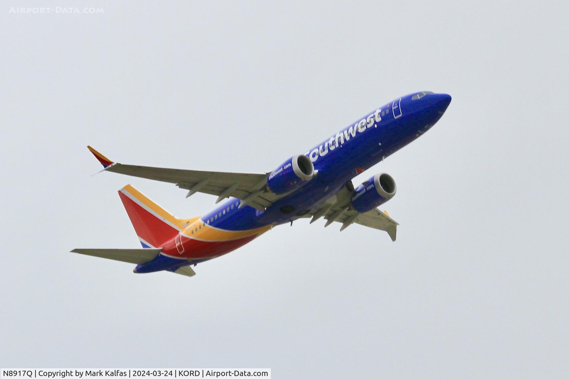 N8917Q, 2023 Boeing 737-8 MAX C/N 42555, B38M Southwest Airlines Boeing 737-Max 8 N8917Q SWA2469 ORD-MCO