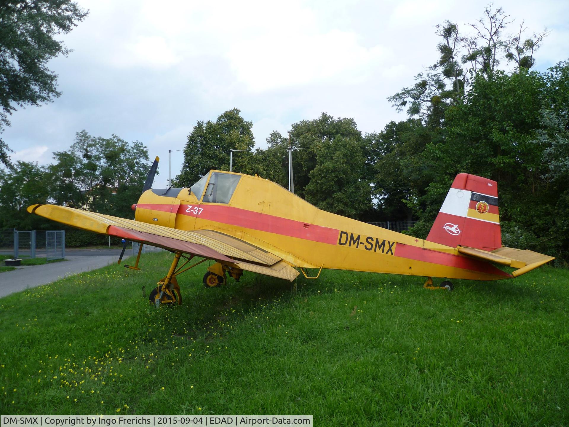 DM-SMX, 1967 Cmelak Z-37 C/N 05-12, DM-SMX at the entrance to the Hugo Junkers Museum in Dessau