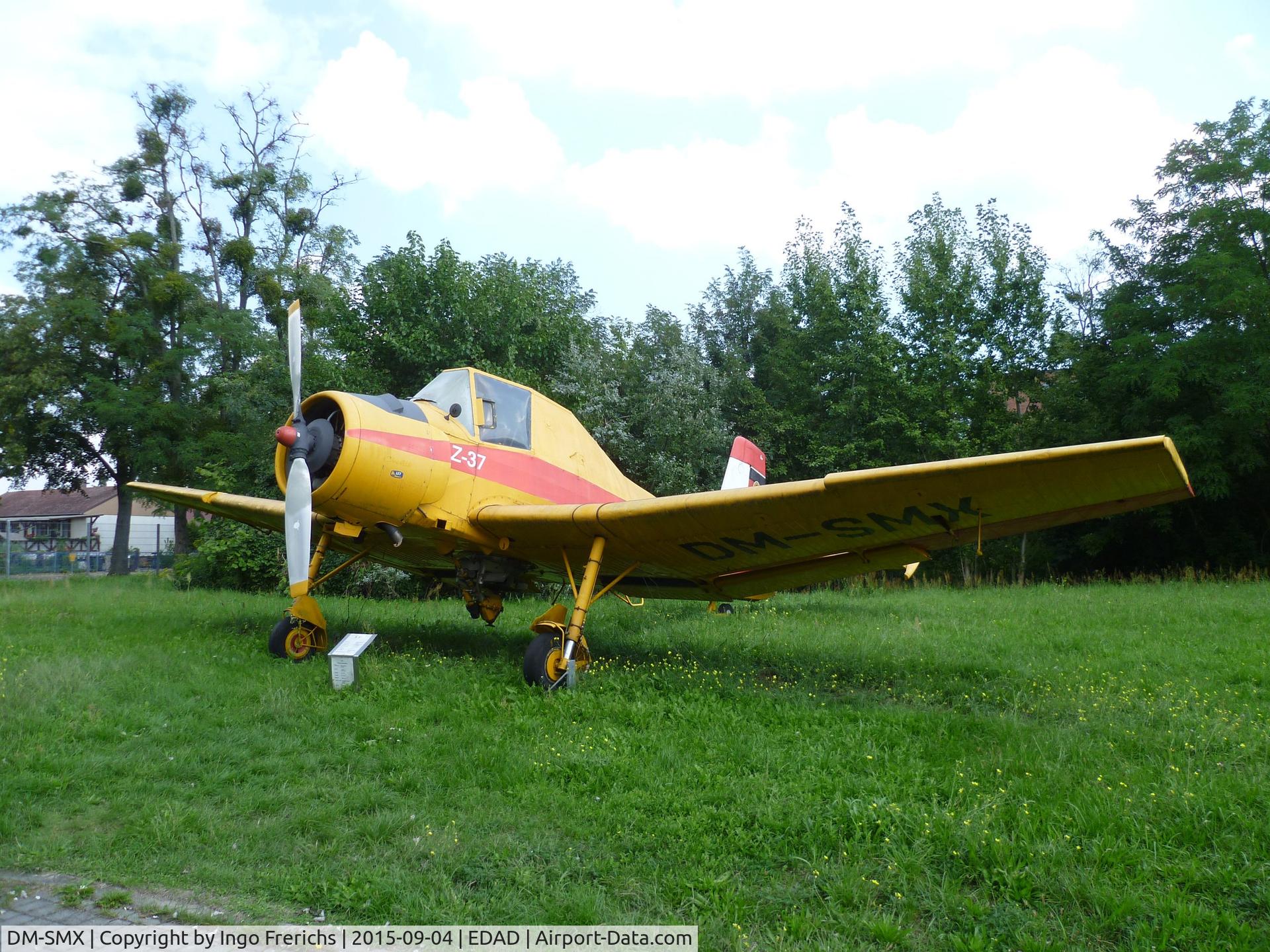 DM-SMX, 1967 Cmelak Z-37 C/N 05-12, DM-SMX at the entrance to the Hugo Junkers Museum in Dessau