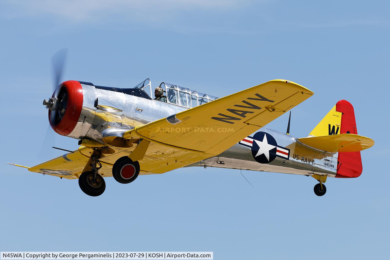 N45WA, 1943 North American SNJ-4 Texan C/N 88-11850, Airventure 2023.