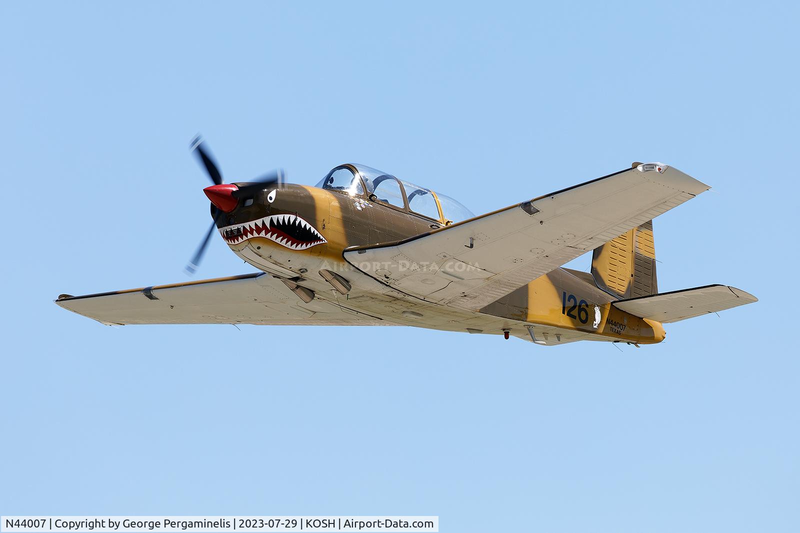 N44007, 1953 Beech T-34A (A45) Mentor Mentor C/N G-126, Airventure 2023.