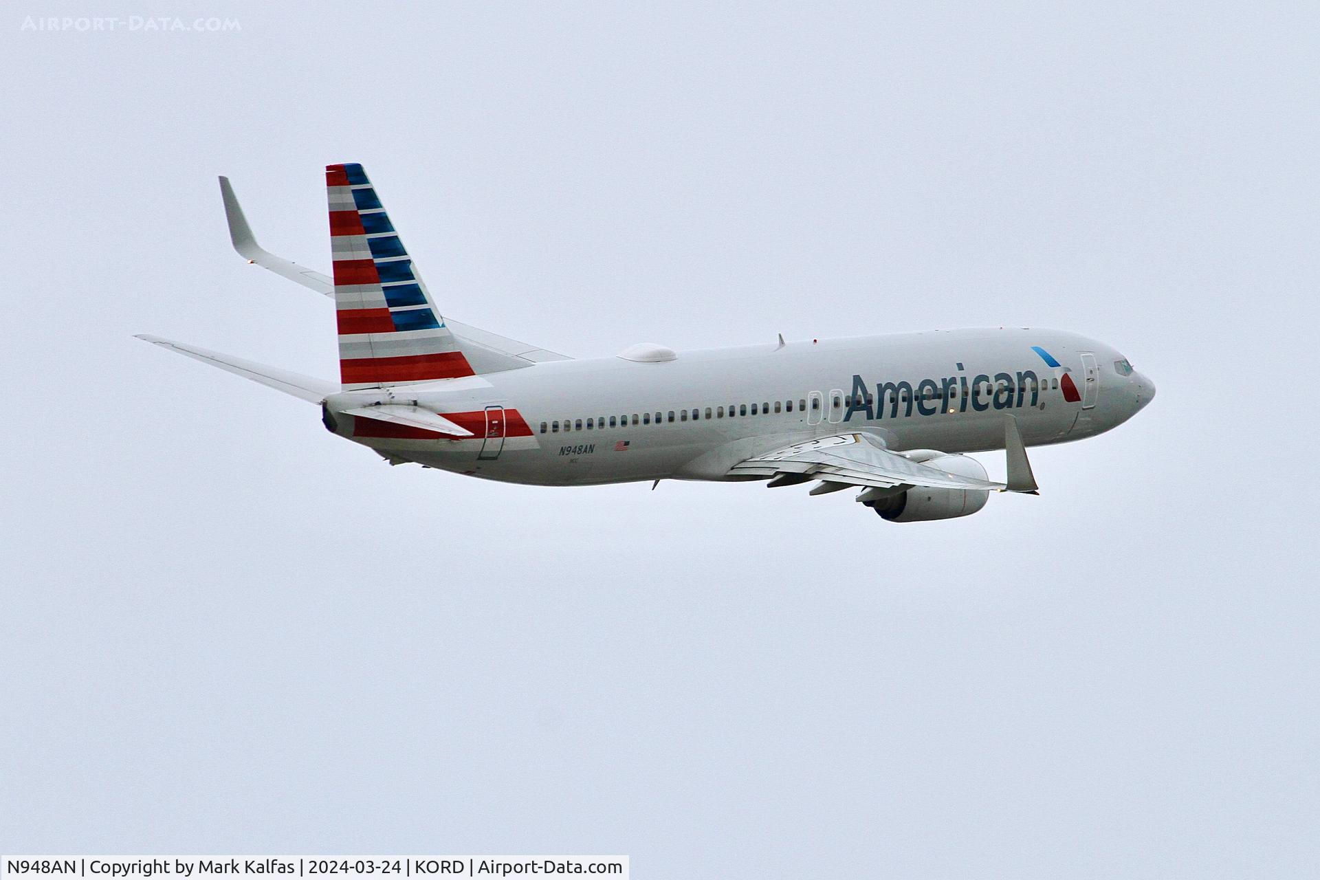 N948AN, 2000 Boeing 737-823 C/N 30086, B738 American Airlines Boeing 737-823 N948AN AAL2499 ORD-DFW