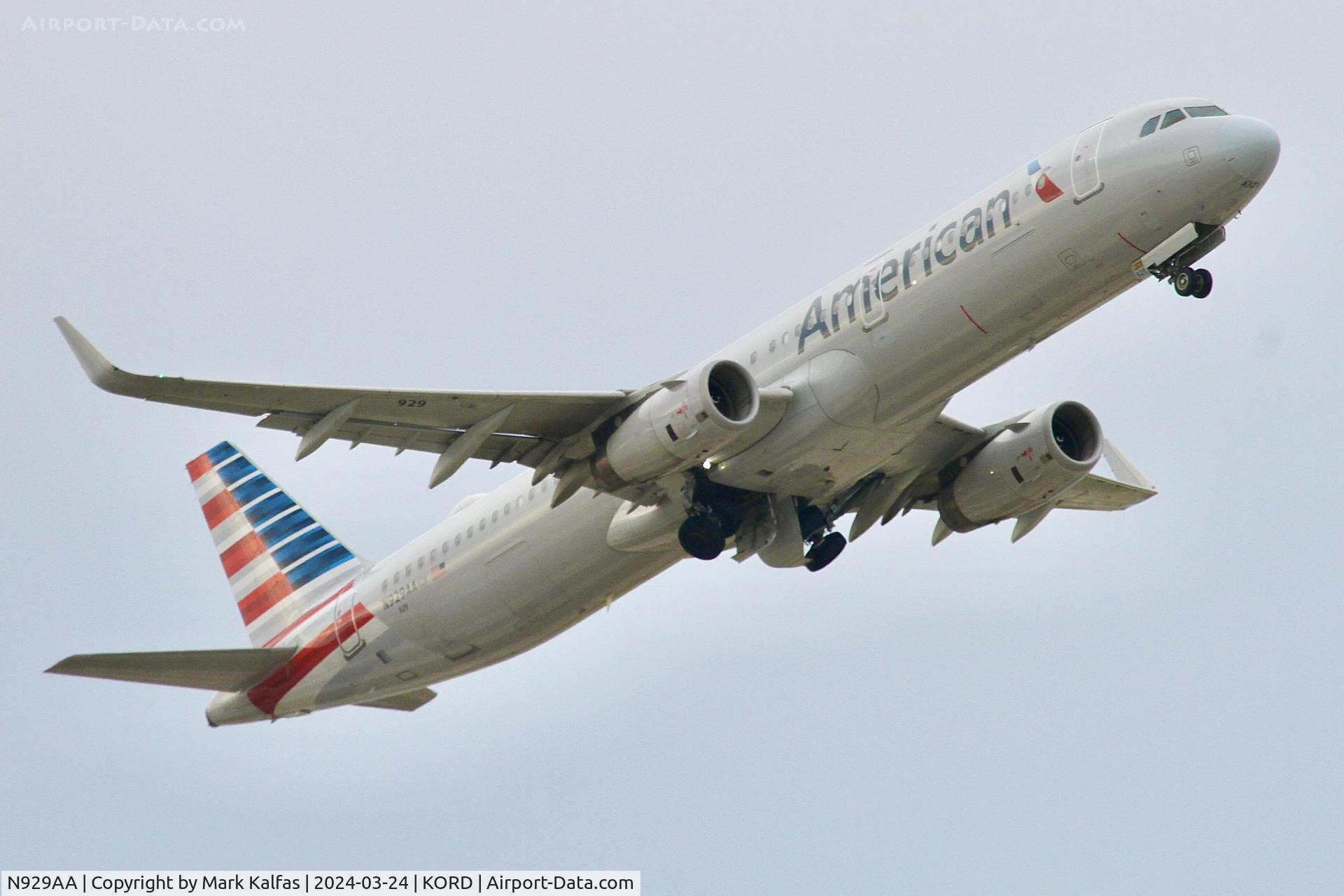 N929AA, 2017 Airbus A321-231 C/N 7525, A321 American Airlines Airbus A321-231 N929AA AAL335 ORD-PHX