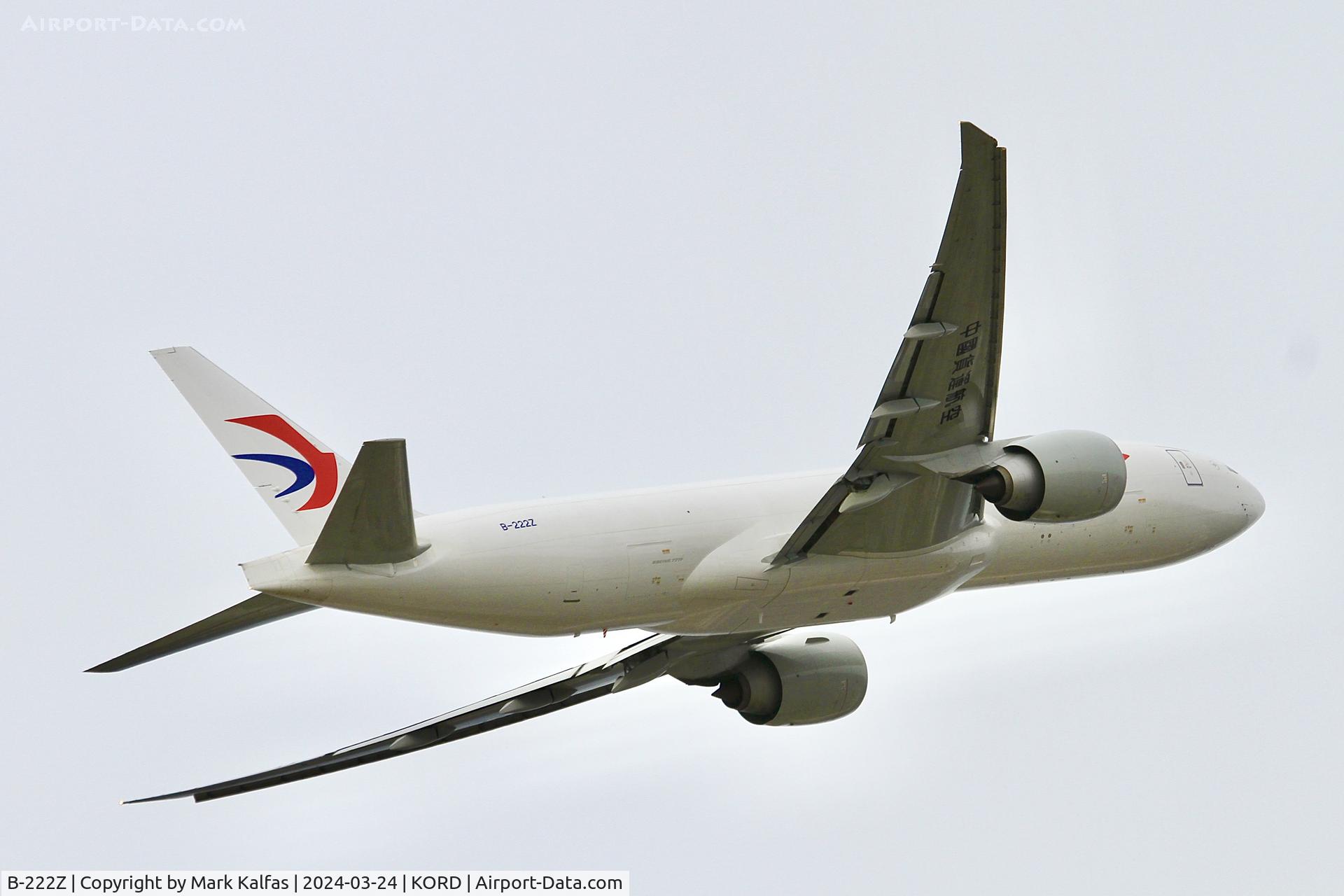 B-222Z, 2023 Boeing 777-F C/N 67798, B77L China Cargo BOEING 777-200LR  B-222Z CKK228 KORD-ZSPD B-222J CKK228 KORD-ZSPD