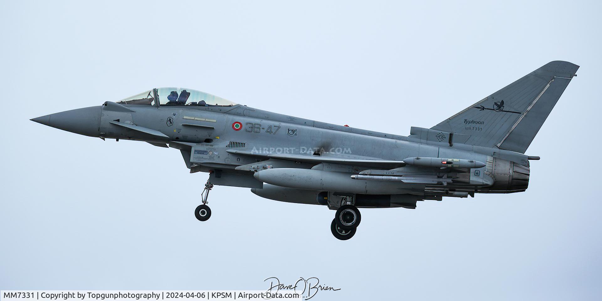 MM7331, Eurofighter F-2000A Typhoon C/N ISO63, IAM3701 leads the 2nd group of Typhoons to RW34