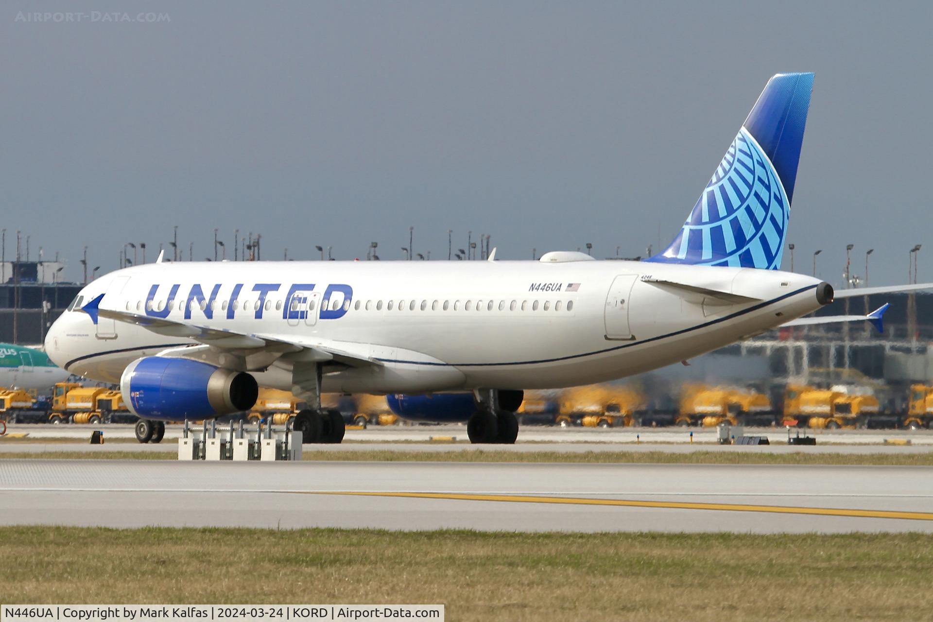 N446UA, 1998 Airbus A320-232 C/N 834, A320 United Airlines Airbus A320-232 N446UA UAL516 ATL-ORD
