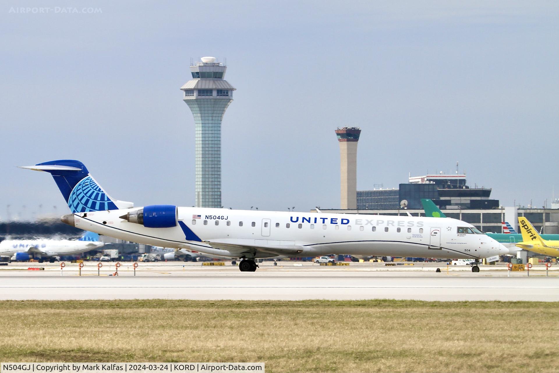 N504GJ, 2002 Bombardier CRJ-701 CL-600-2C10) Regional Jet C/N 10022, CRJ7 GoJet / United Express Canadair Regional Jet CRJ-550 N504GJ GJS4425 TVC-ORD