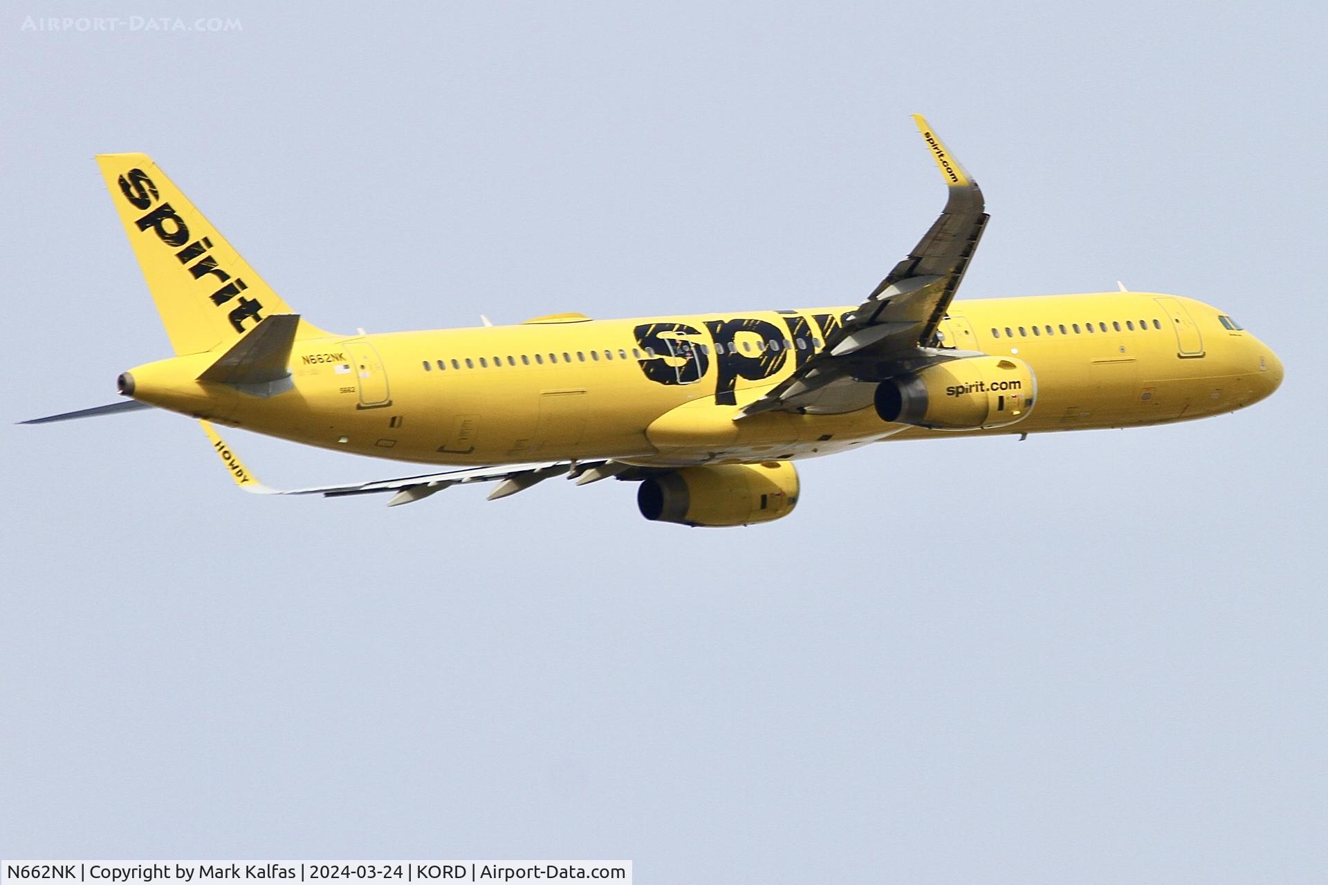 N662NK, 2015 Airbus A321-231 C/N 6897, A321 Spirit Airlines Airbus A321-231 N662NK NKS3385 ORD-LGA