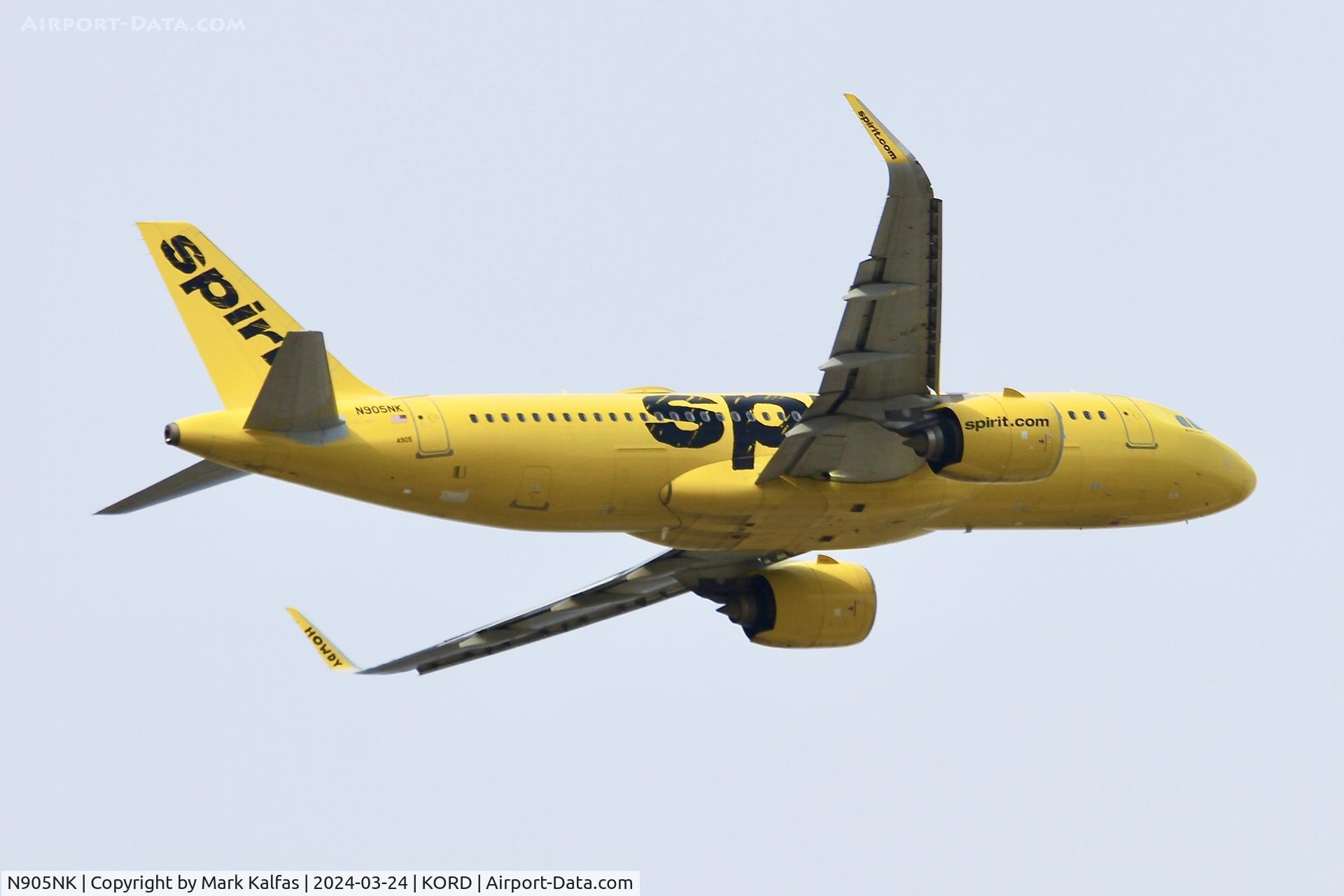 N905NK, 2016 Airbus A320-271N C/N 7334, A20N Spirit Airlines Airbus A320neo N905NK NKS3165 ORD-MIA