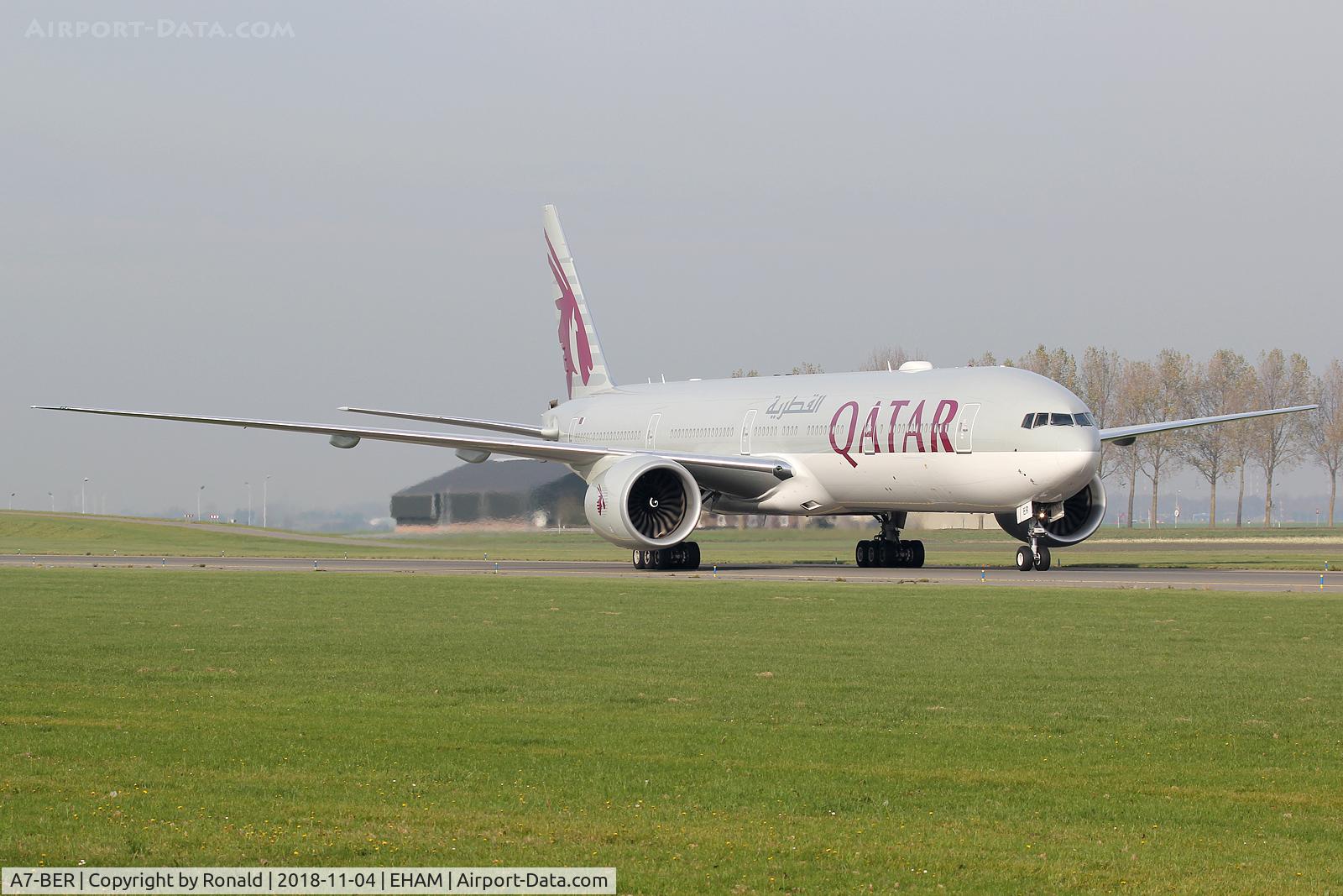 A7-BER, 2018 Boeing 777-3DZ/ER C/N 64086, at spl