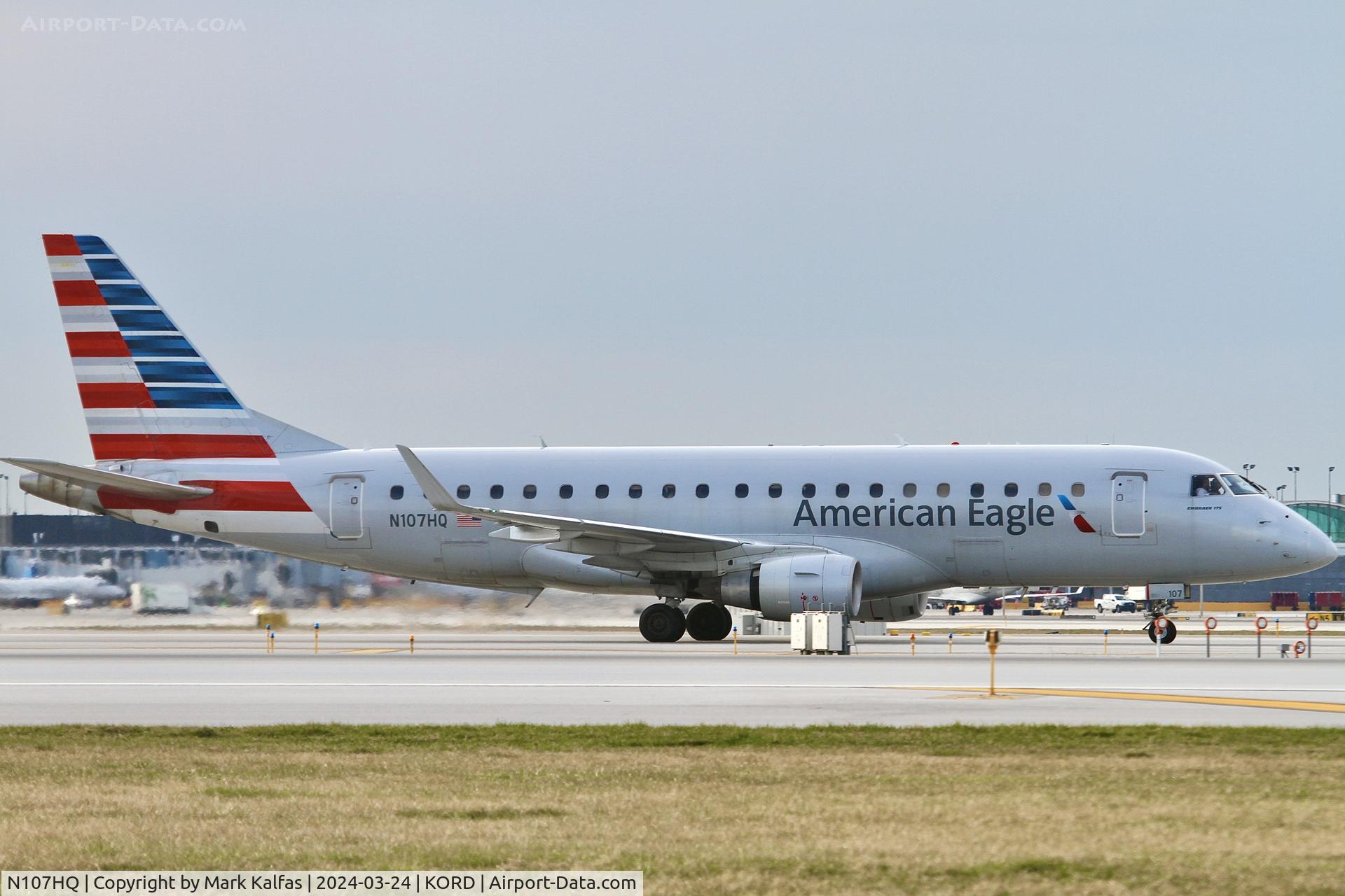 N107HQ, 2007 Embraer 175LR (ERJ-170-200LR) C/N 17000165, E75S Republic Airways/American Eagle Embraer 175LR N107HQ RPA4690 BUF-ORD