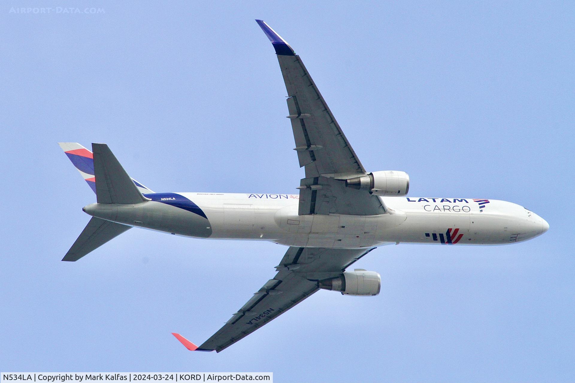 N534LA, 2001 Boeing 767-316F(ER) C/N 32572, B763 LATAM Cargo Boeing 767-316F N534LA LAE1826 ORD-MIA