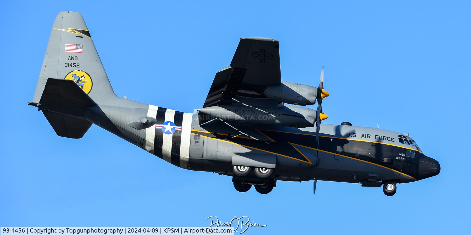 93-1456, 1993 Lockheed C-130H Hercules C/N 382-5361, Finally caught CT's Painted Herc