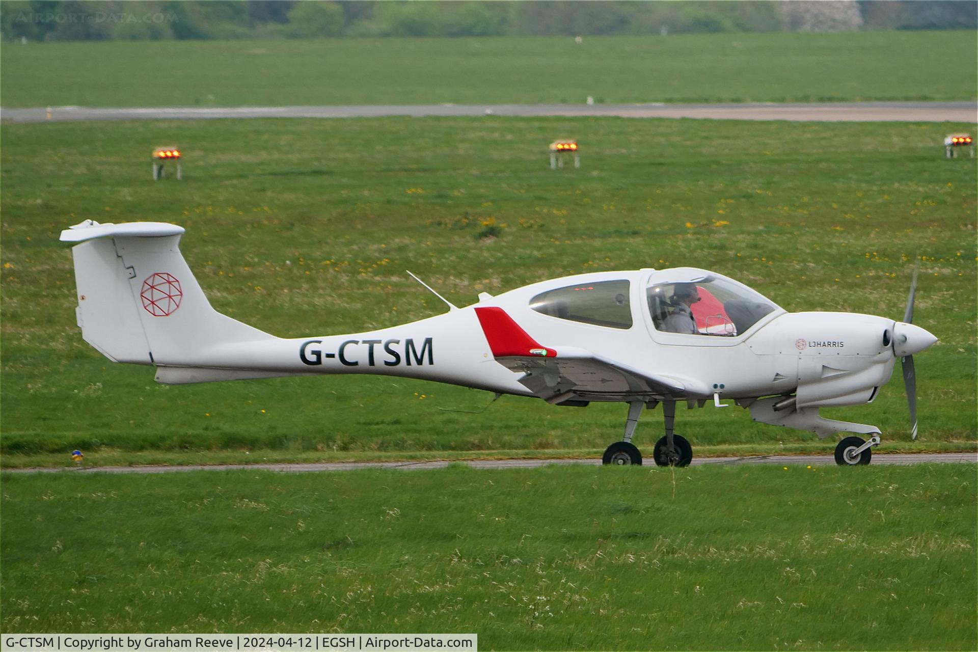 G-CTSM, 2016 Diamond DA-40NG Diamond Star C/N 40.N311, Departing from Norwich.