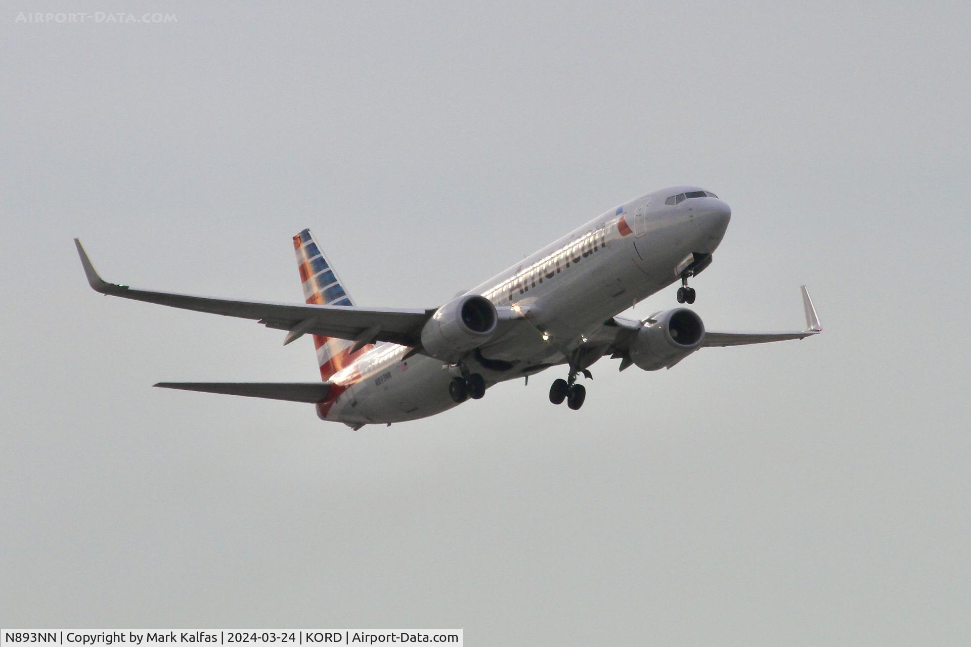 N893NN, 2012 Boeing 737-823 C/N 33316, B738 American Airlines Boeing 737-823 N893NN AAL1941 ORD-PHL