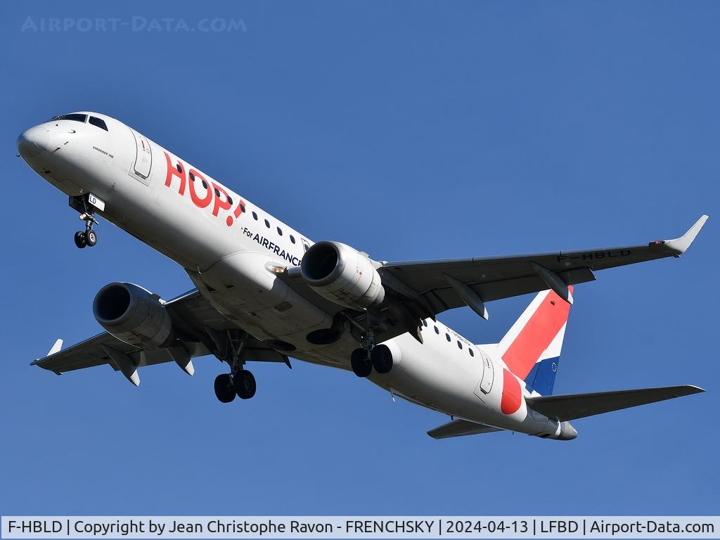 F-HBLD, 2007 Embraer 190LR (ERJ-190-100LR) C/N 19000113, Paris (CDG)	Bordeaux (BOD)	AF9424