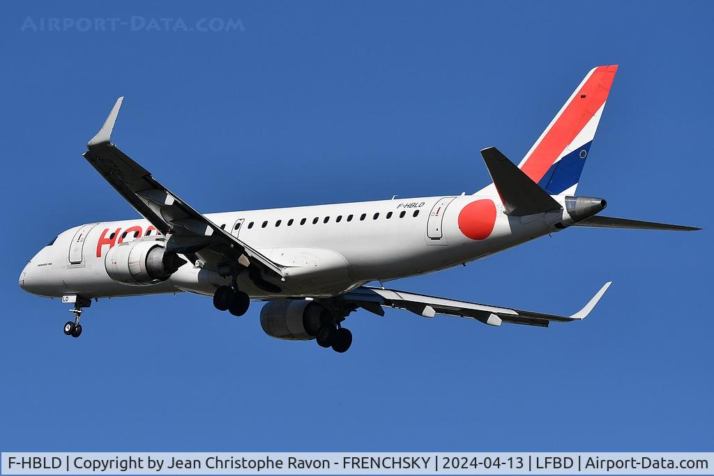 F-HBLD, 2007 Embraer 190LR (ERJ-190-100LR) C/N 19000113, Paris (CDG)	Bordeaux (BOD)	AF9424