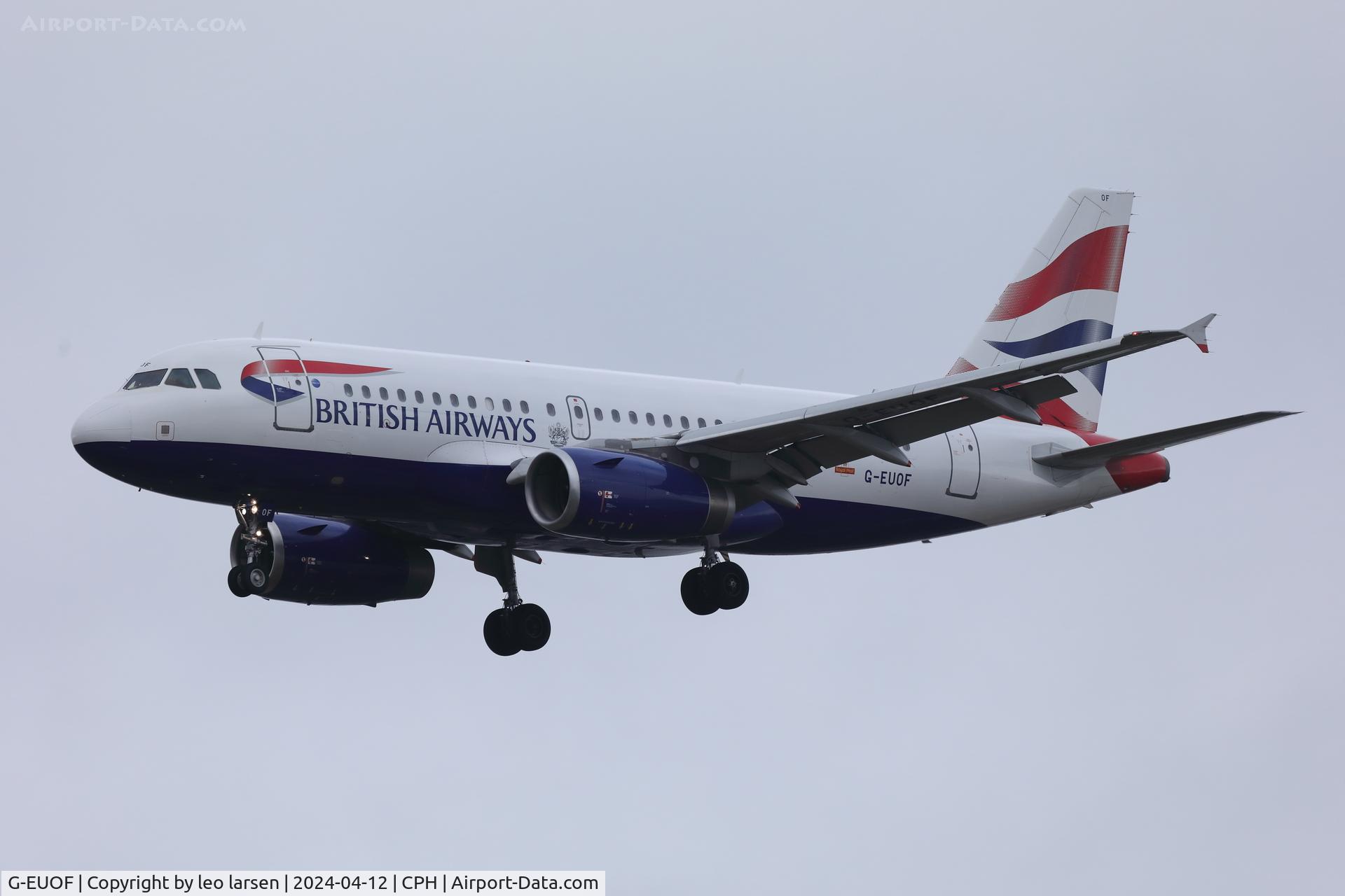 G-EUOF, 2001 Airbus A319-131 C/N 1590, Copenhagen 12.4.2024