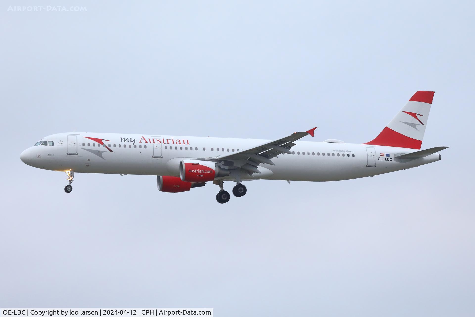 OE-LBC, 1996 Airbus A321-111 C/N 581, Copenhagen 12.4.2024