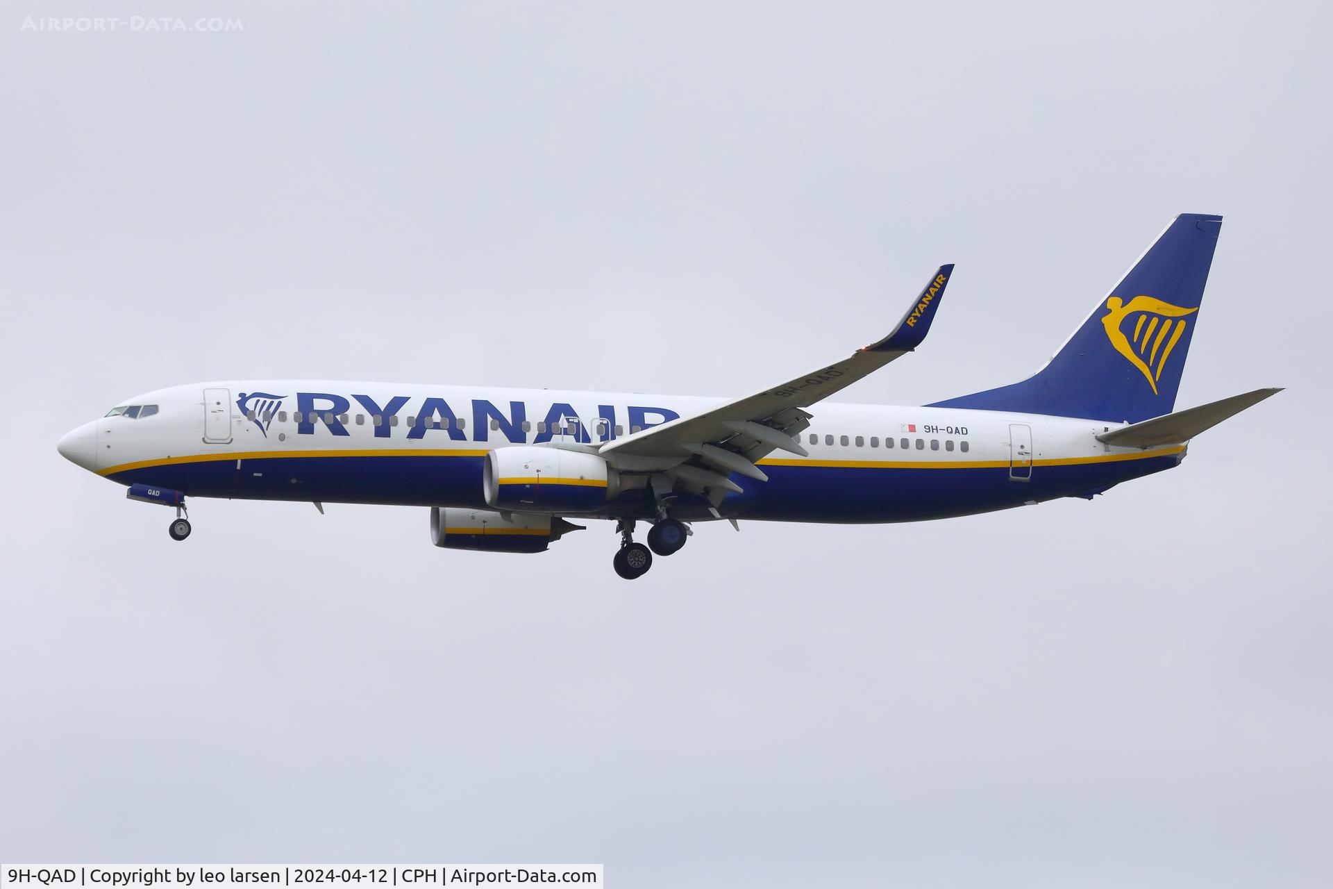 9H-QAD, 2017 Boeing 737-8AS C/N 44813, Copenhagen 12.4.2024