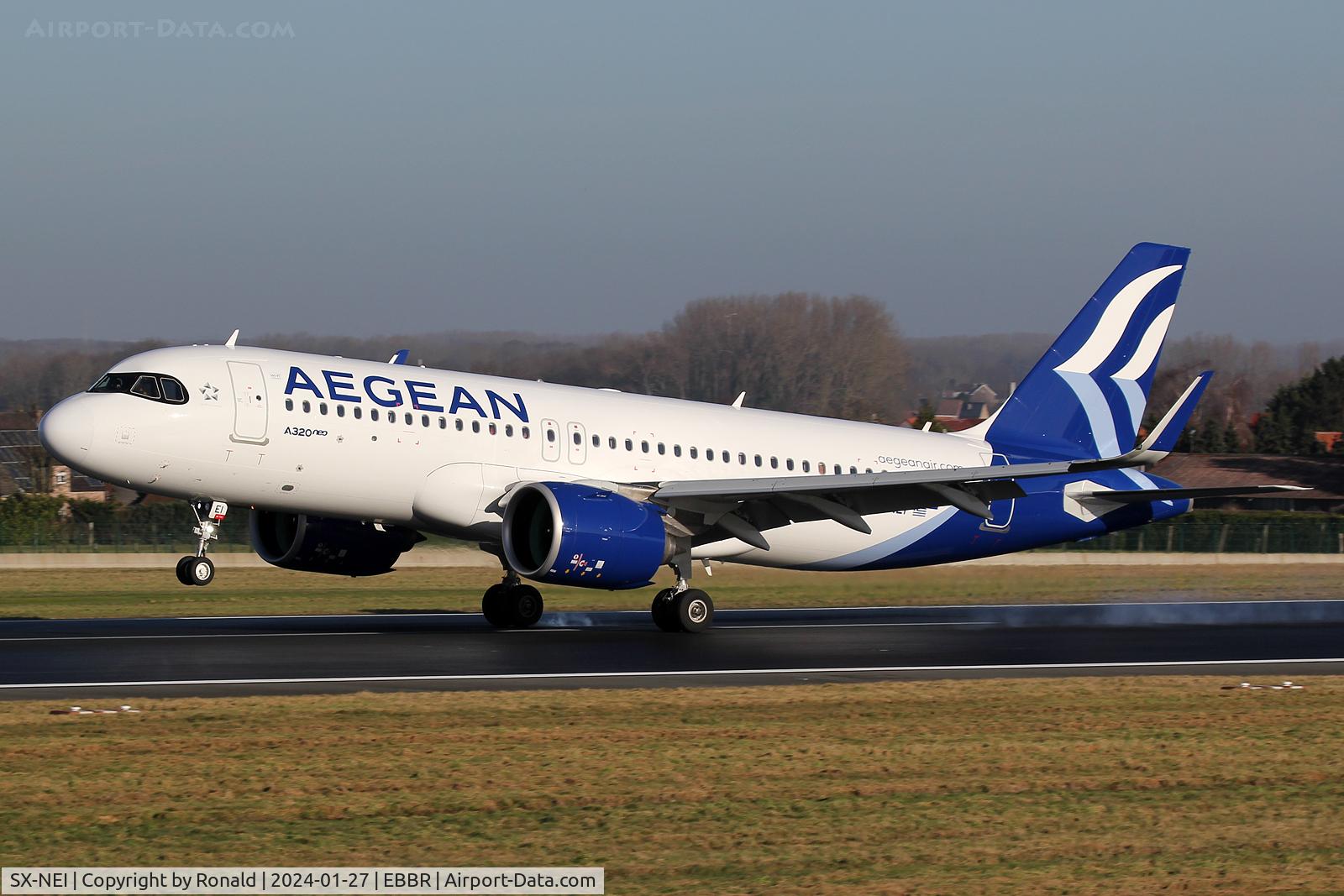 SX-NEI, 2023 Airbus A320-271N C/N 11338, at ebbr