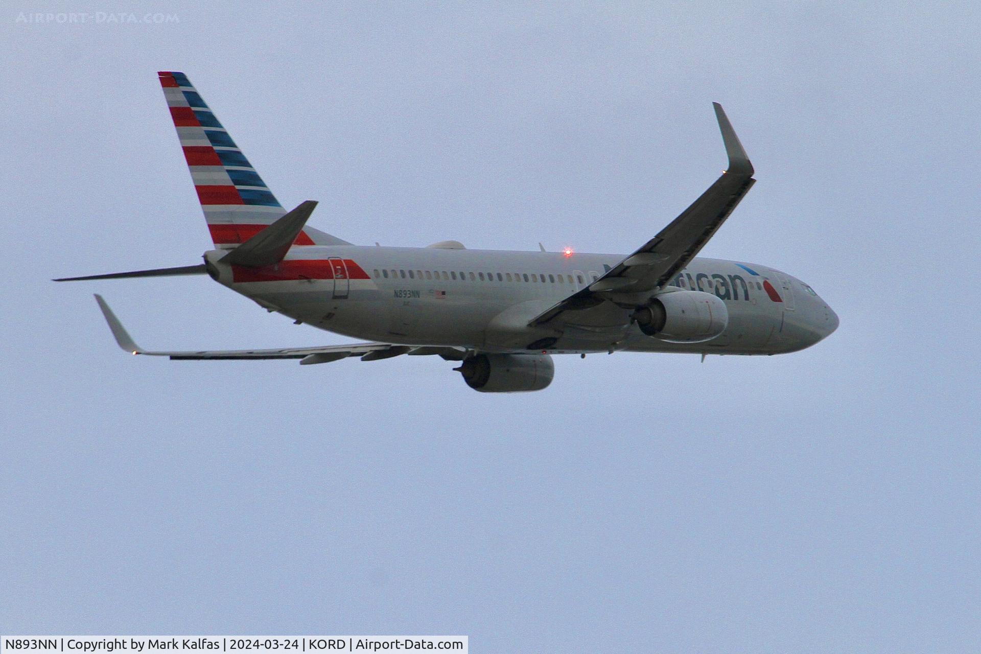 N893NN, 2012 Boeing 737-823 C/N 33316, B738 American Airlines Boeing 737-823 N893NN AAL1941 ORD-PHL