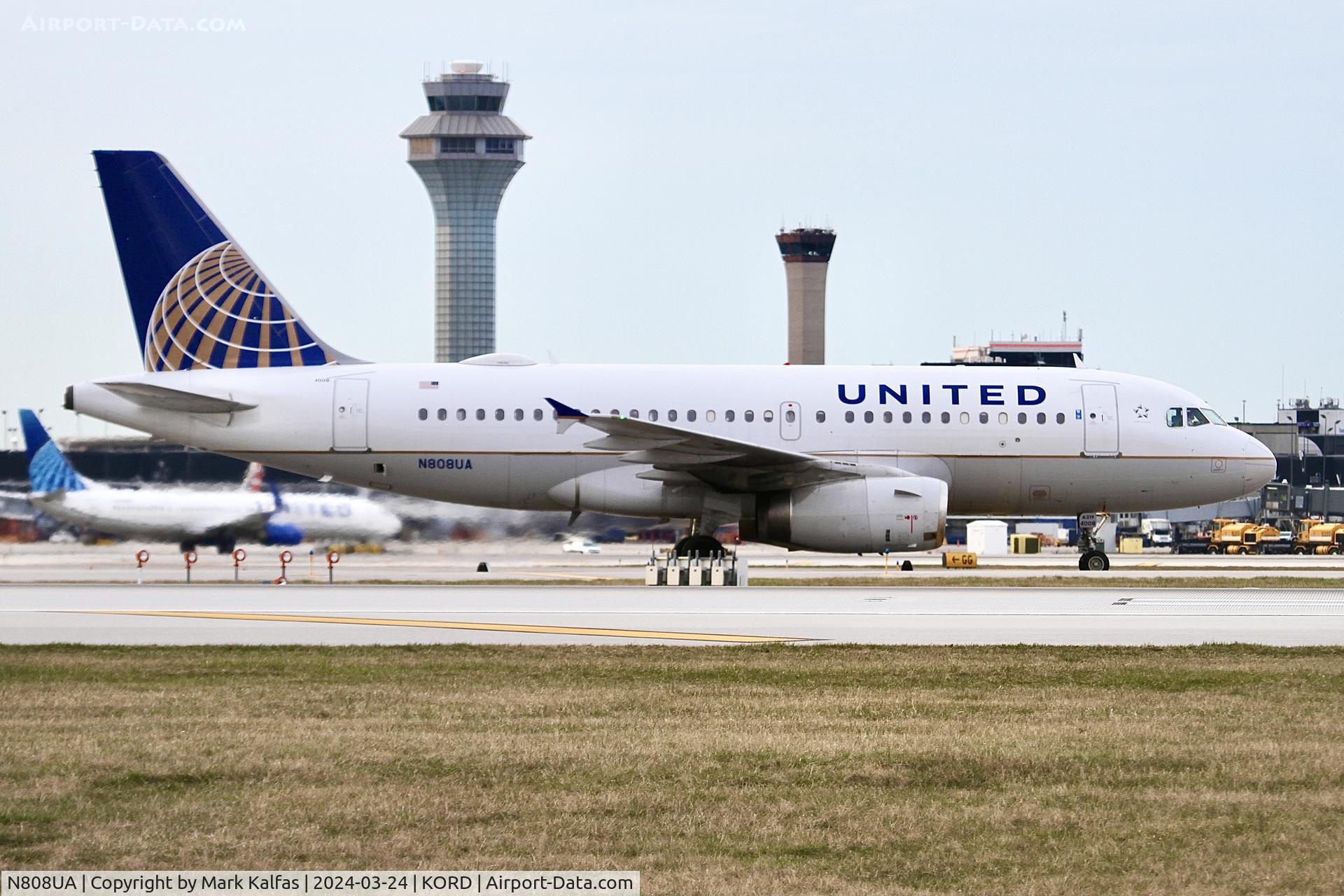 N808UA, 1998 Airbus A319-131 C/N 804, A319 United Airlines Airbus A319-131 N808UA UAL1496 ORD-IND