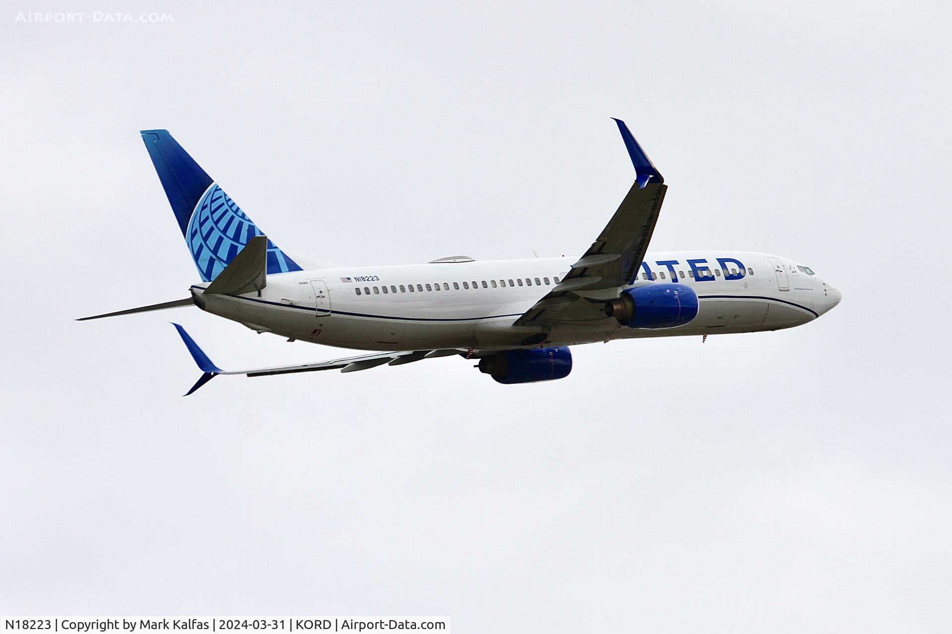 N18223, 1998 Boeing 737-824 C/N 28932, B738 United Airlines Boeing 737-824 N18223 UAL217 ORD-PHL