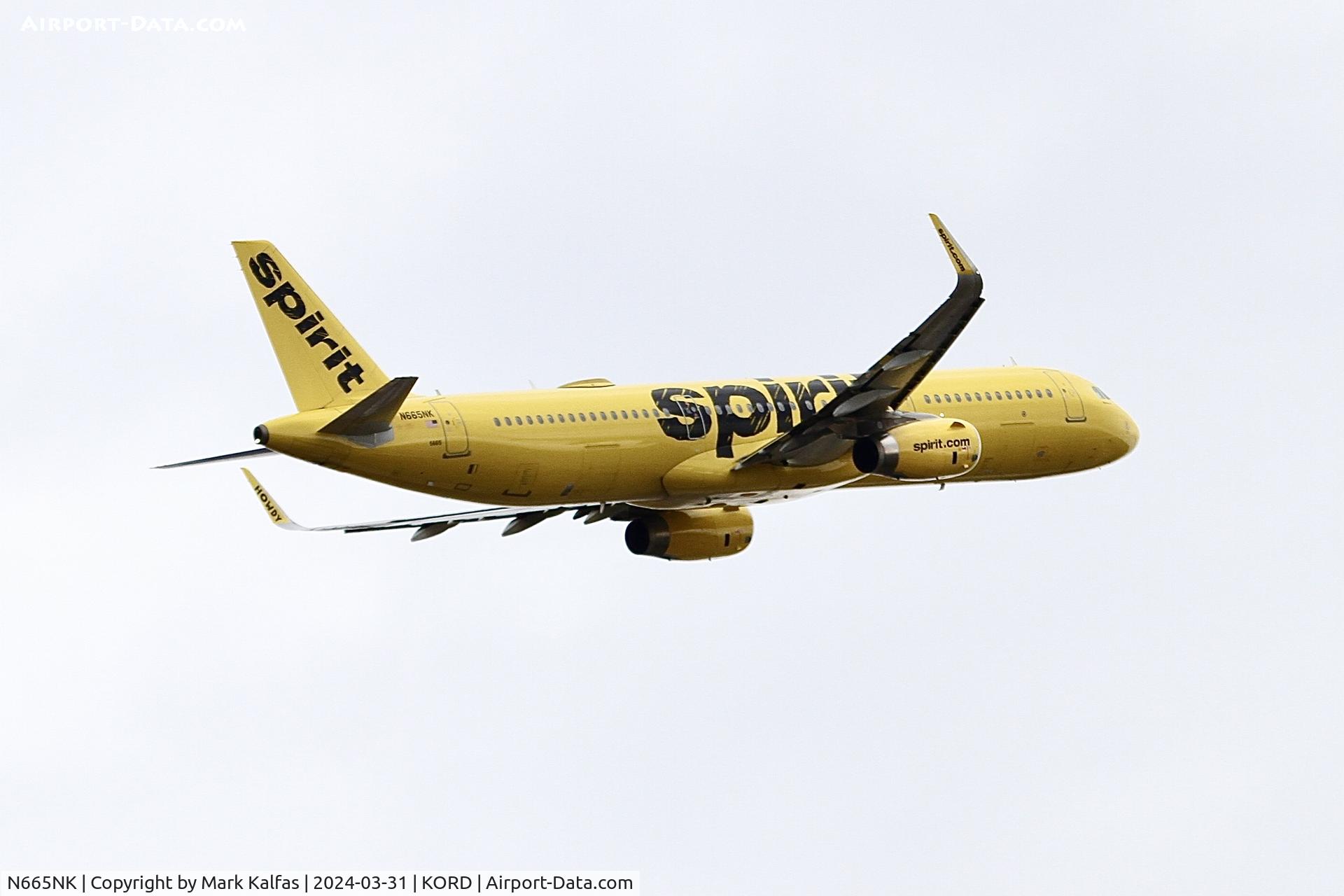 N665NK, 2016 Airbus A321-231 C/N 7045, A321 Spirit Airlines Airbus A321-231 N665NK NKS2 ORD-FLL