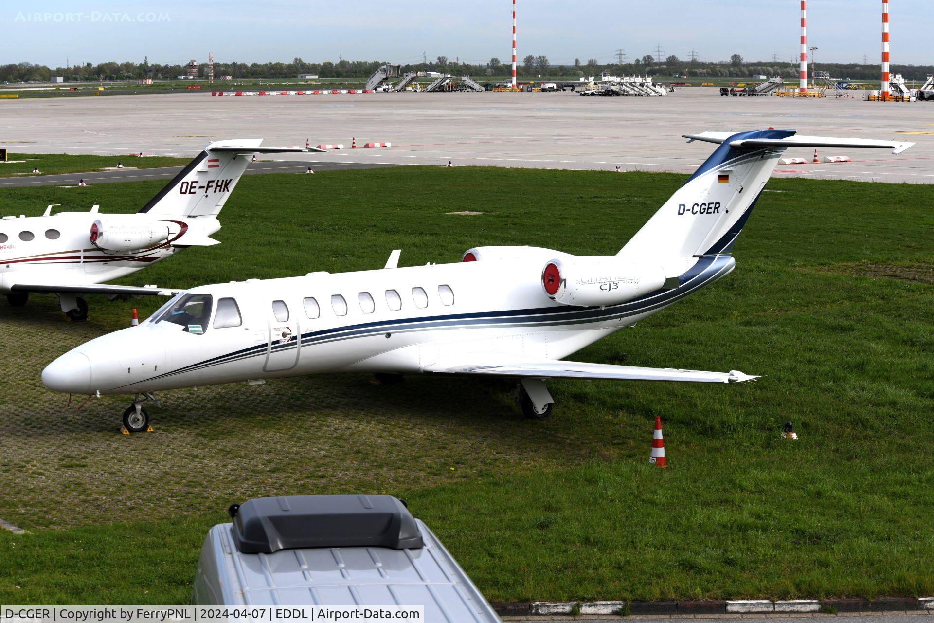 D-CGER, 2006 Cessna 525B CitationJet CJ3 C/N 525B-0081, Jet & Co CE525B parked in DUS