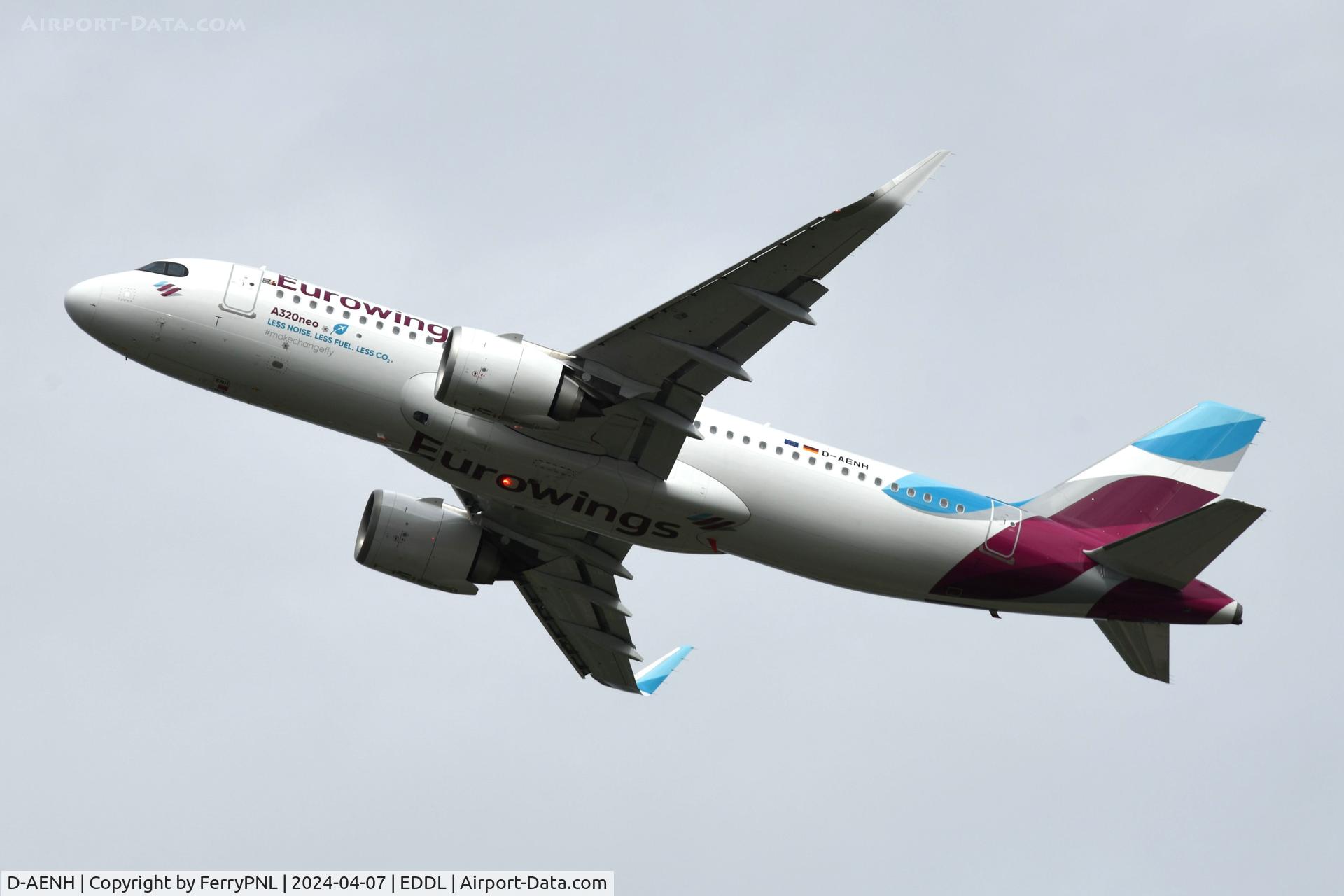 D-AENH, 2022 Airbus A320-251N C/N 11125, Eurowings A320N departing