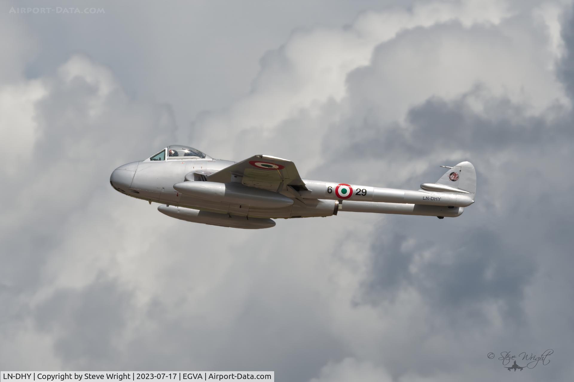 LN-DHY, 1952 De Havilland (FFA) DH-100 Vampire FB6 C/N 705, RIAT 2023 RAF Fairford UK