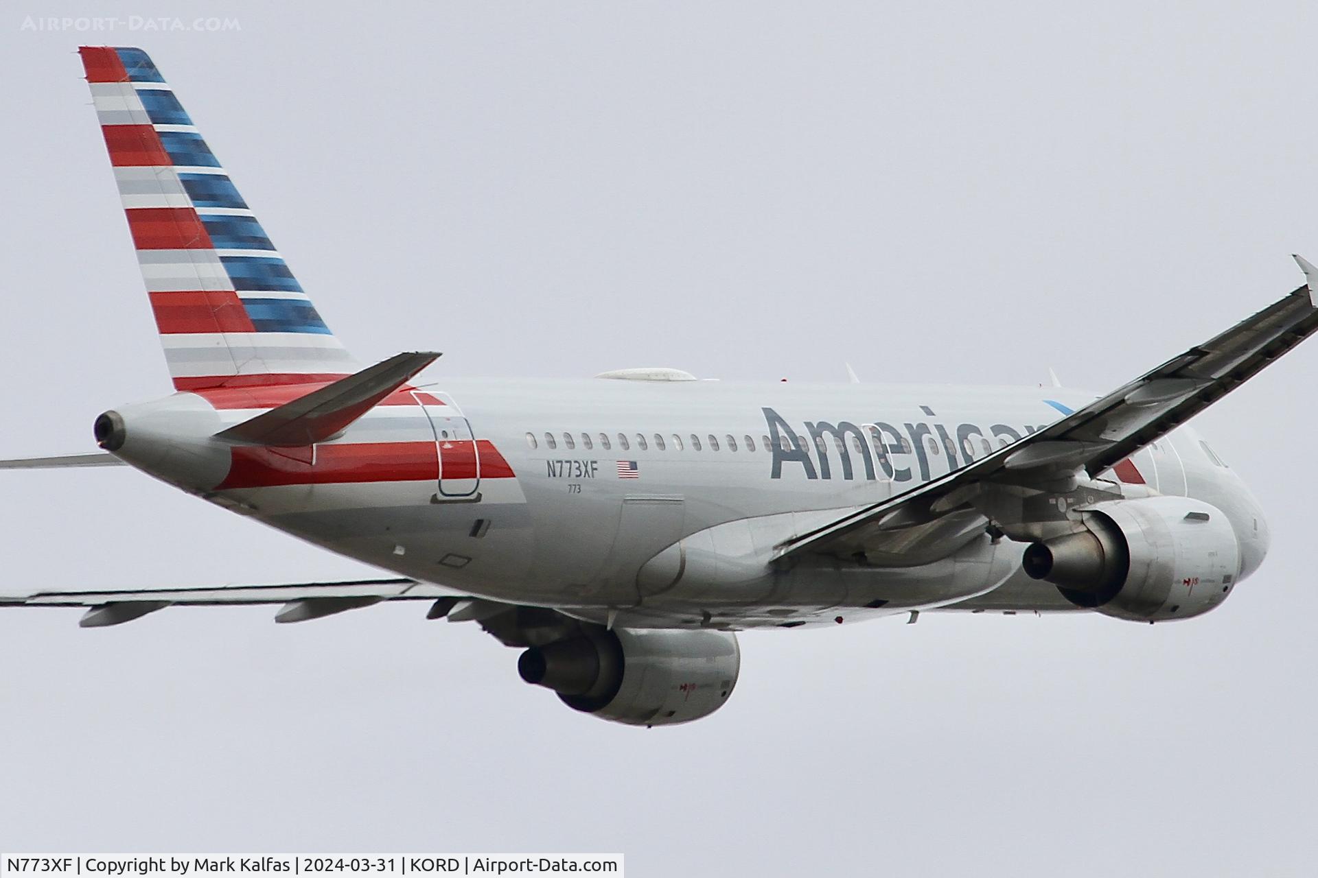 N773XF, 2003 Airbus A319-112 C/N 2012, A319 American Airlines Airbus A319-112 N773XF AAL1219 ORD-ABQ   (ex-N922FR)