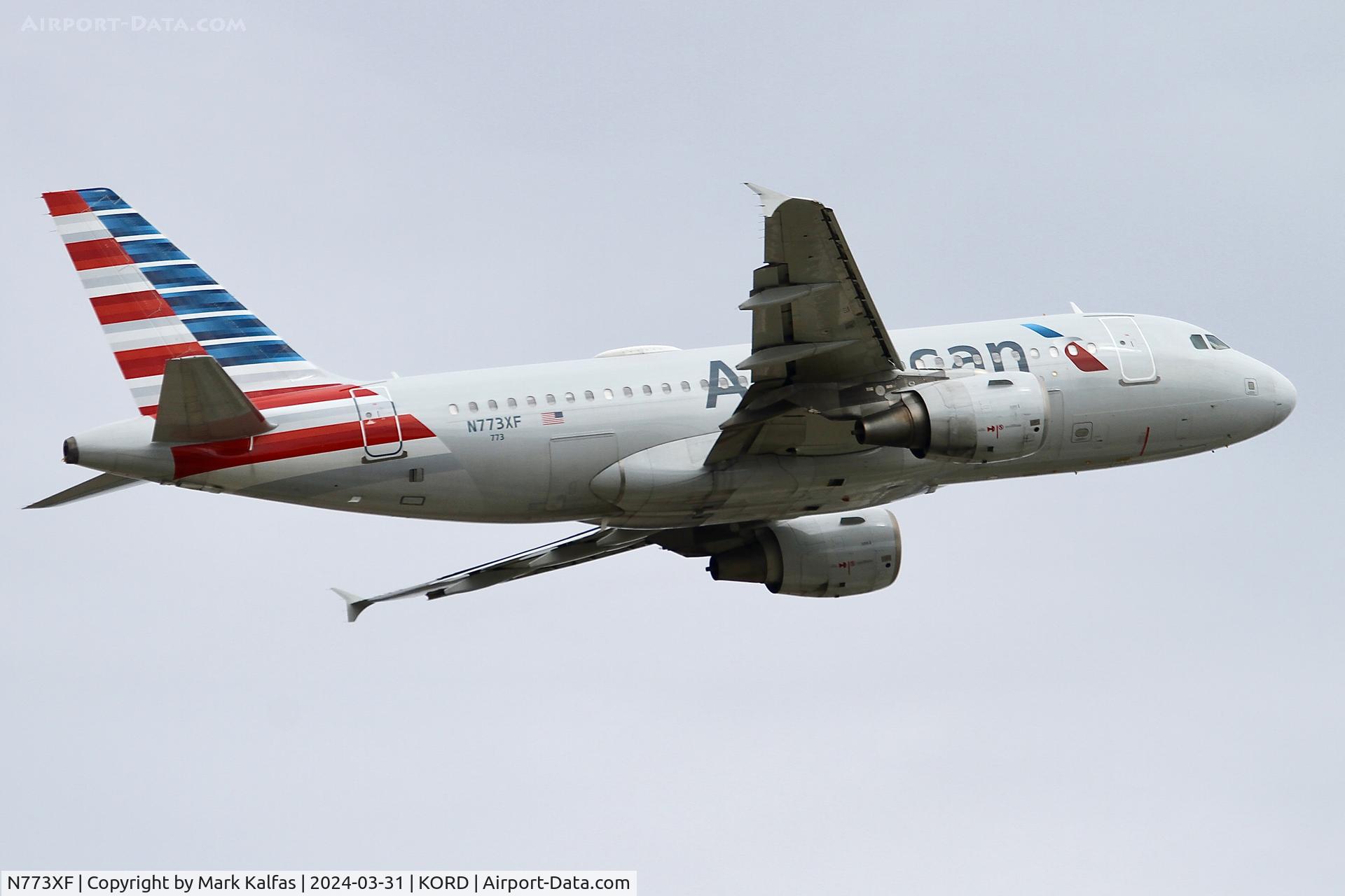 N773XF, 2003 Airbus A319-112 C/N 2012, A319 American Airlines Airbus A319-112 N773XF AAL1219 ORD-ABQ  (ex-N922FR)