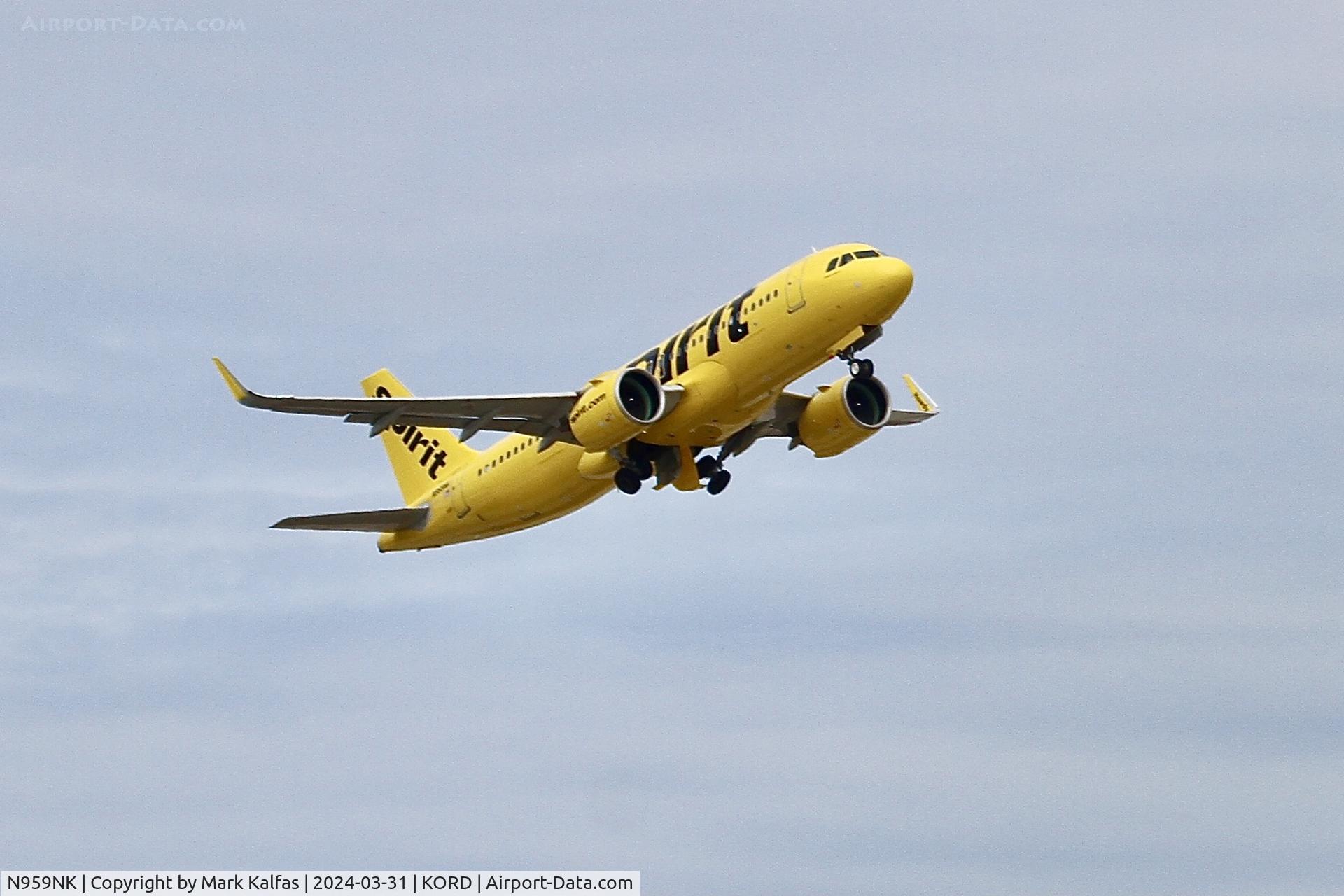 N959NK, 2022 Airbus A320-271N C/N 10921, A20N Spirit Airlines Airbus A320-271N, N959NK NKS1785 KORD-TJSJ