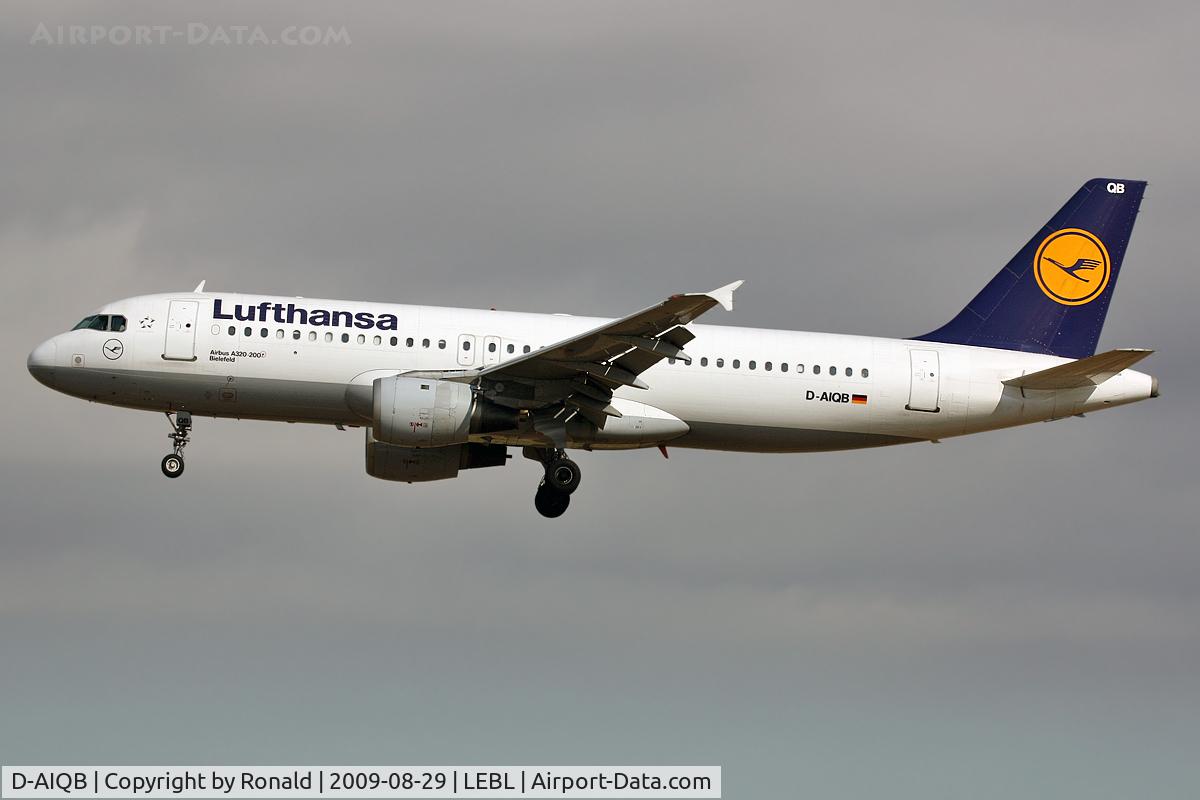 D-AIQB, 1991 Airbus A320-211 C/N 0200, at bcn