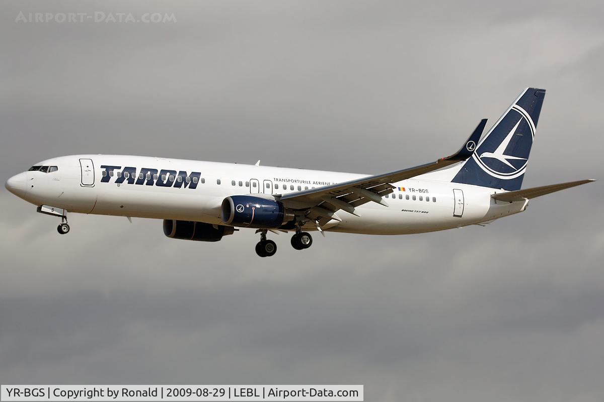 YR-BGS, 2008 Boeing 737-8GJ C/N 37360, at bcn