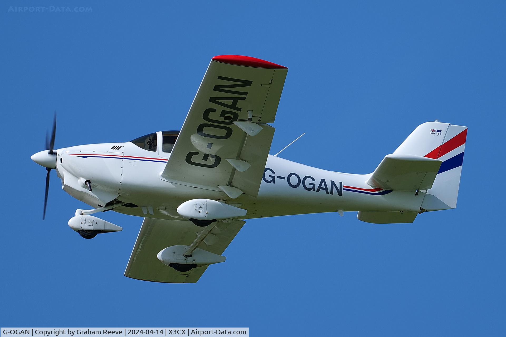 G-OGAN, 1999 Europa Tri Gear C/N PFA 247-12734, Departing from Northrepps.