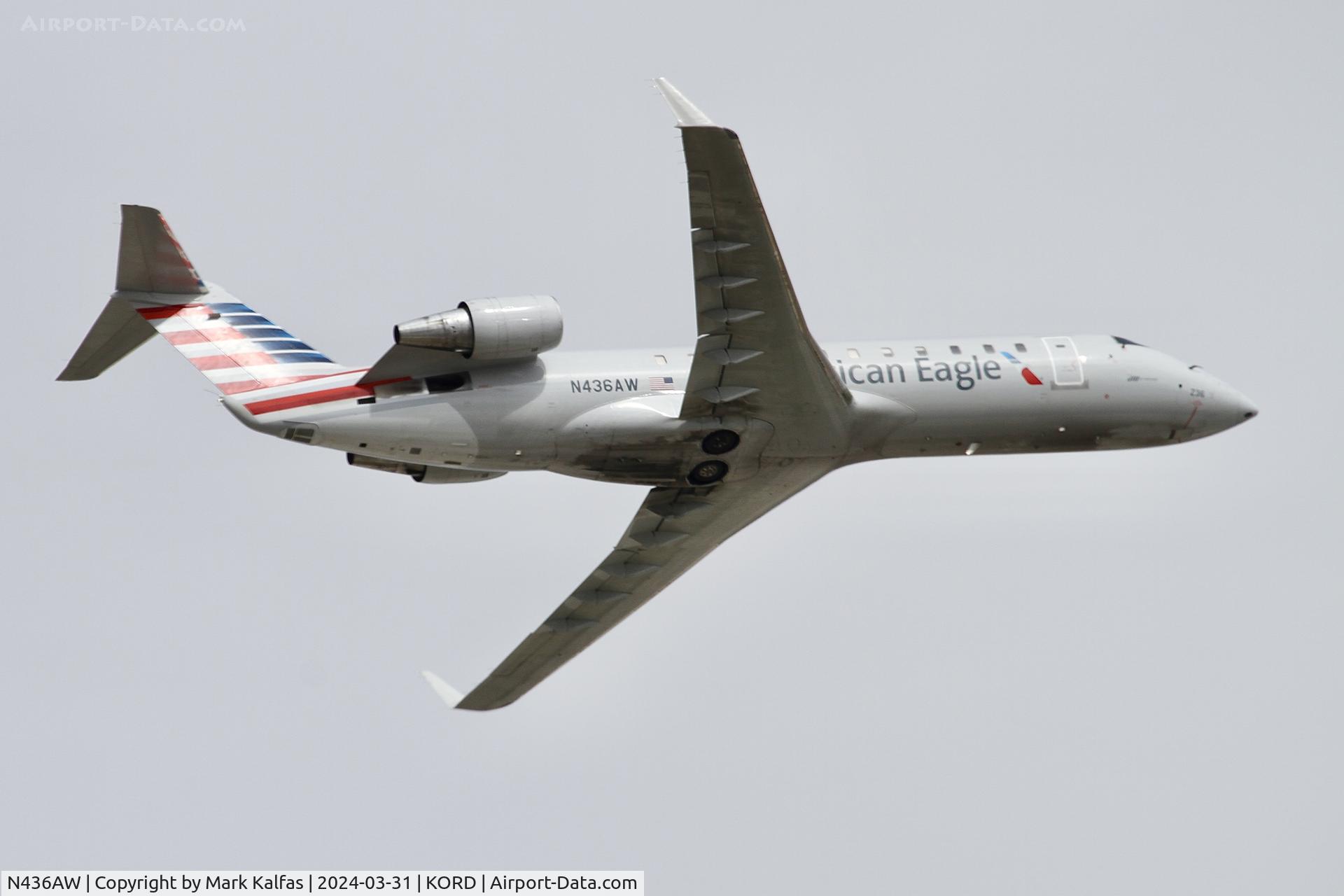 N436AW, 2002 Bombardier CRJ-200LR (CL-600-2B19) C/N 7734, CRJ2 Air Wisconsin/ American Eagle BOMBARDIER INC CL-600-2B19 N436AW AWI6047 ORD-MCO
