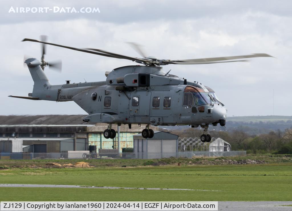 ZJ129, Westland Merlin HC.3 C/N 50167/RAF13, Refuelling stop at Kirkbride