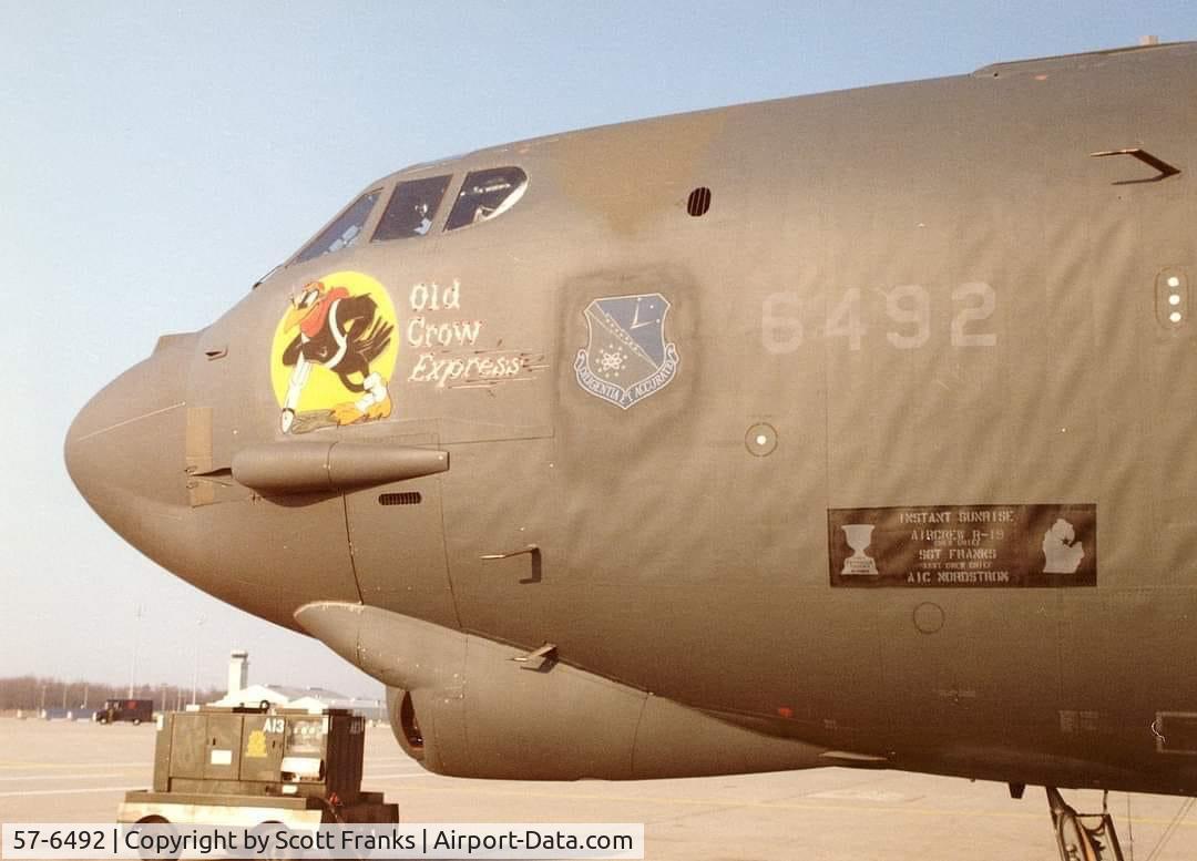 57-6492, 1957 Boeing B-52G Stratofortress C/N 464197, Taken by Crew Chief at Wurtsmith AFB